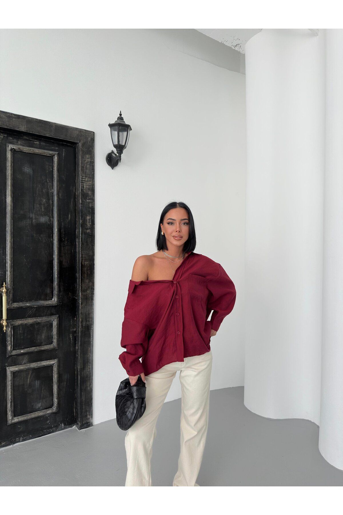 fatoş butik Oversize Kadın Gömlek