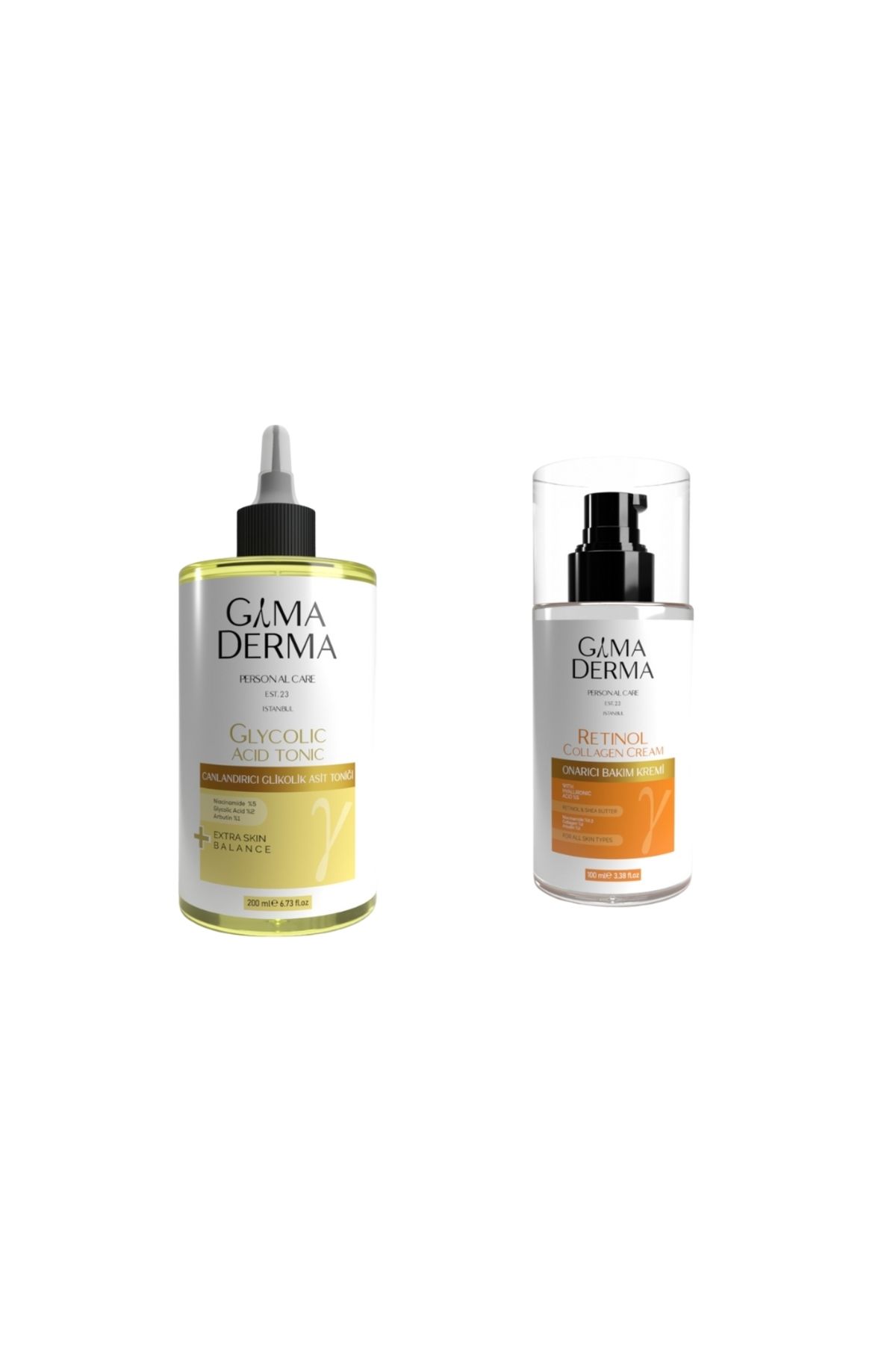 Gama Derma Canlandırıcı Glikolik Asit Tonik + Glikolik Krem Seti