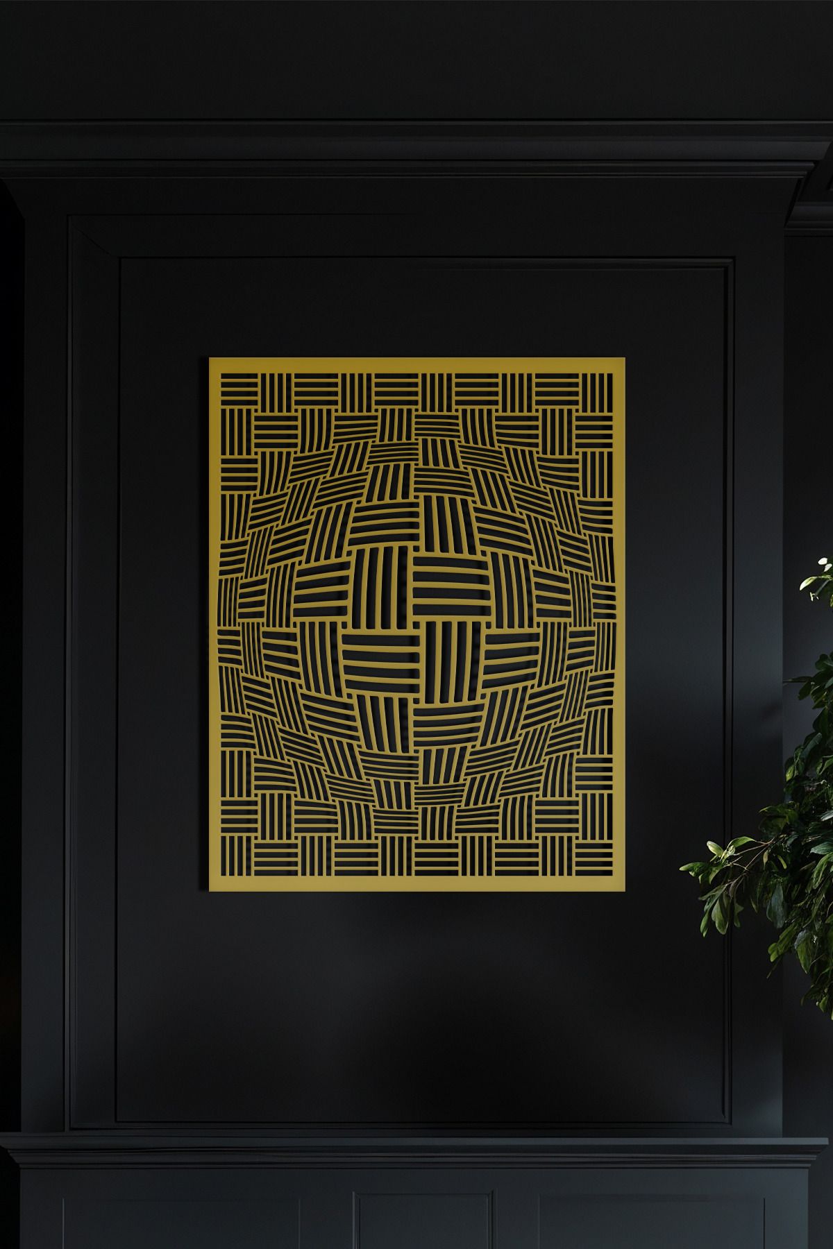 cncrafft Optik İllüzyon Metal Tablo – Geometrik Desenli Modern Duvar Dekoru