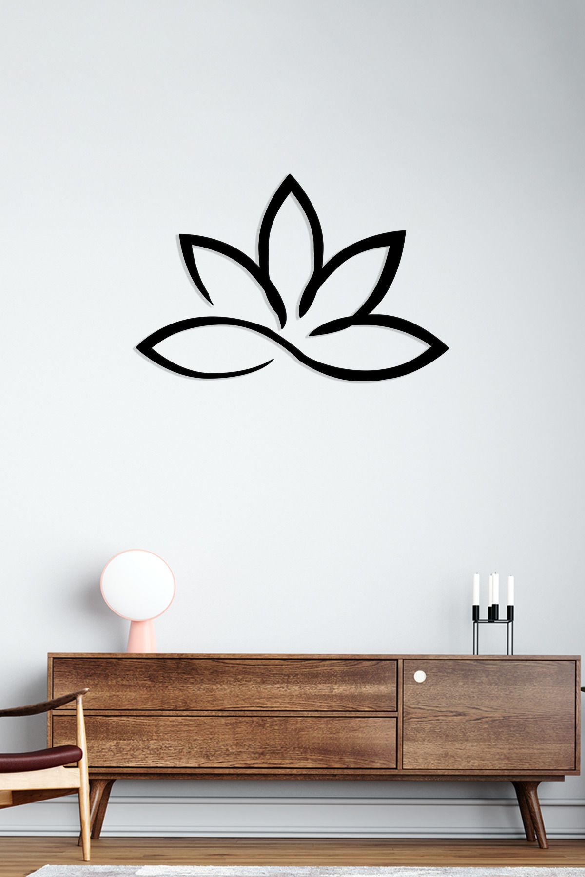 cncrafft Lotus Metal Tablo – Zen & Meditasyon Temalı Duvar Dekoru