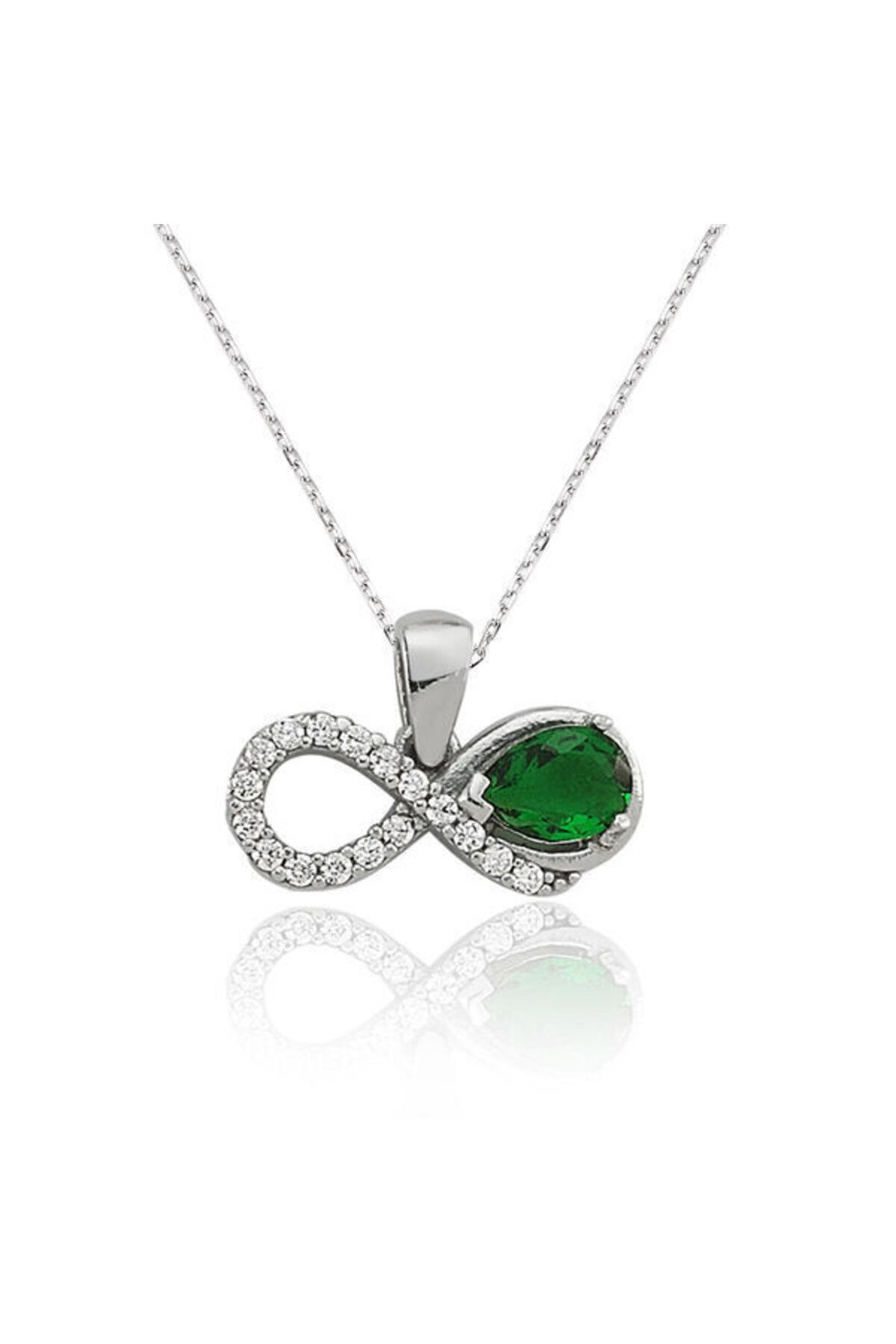 shop Gümüş Tek Taş Sonsuzluk 925 Ayar Gümüş Kolye