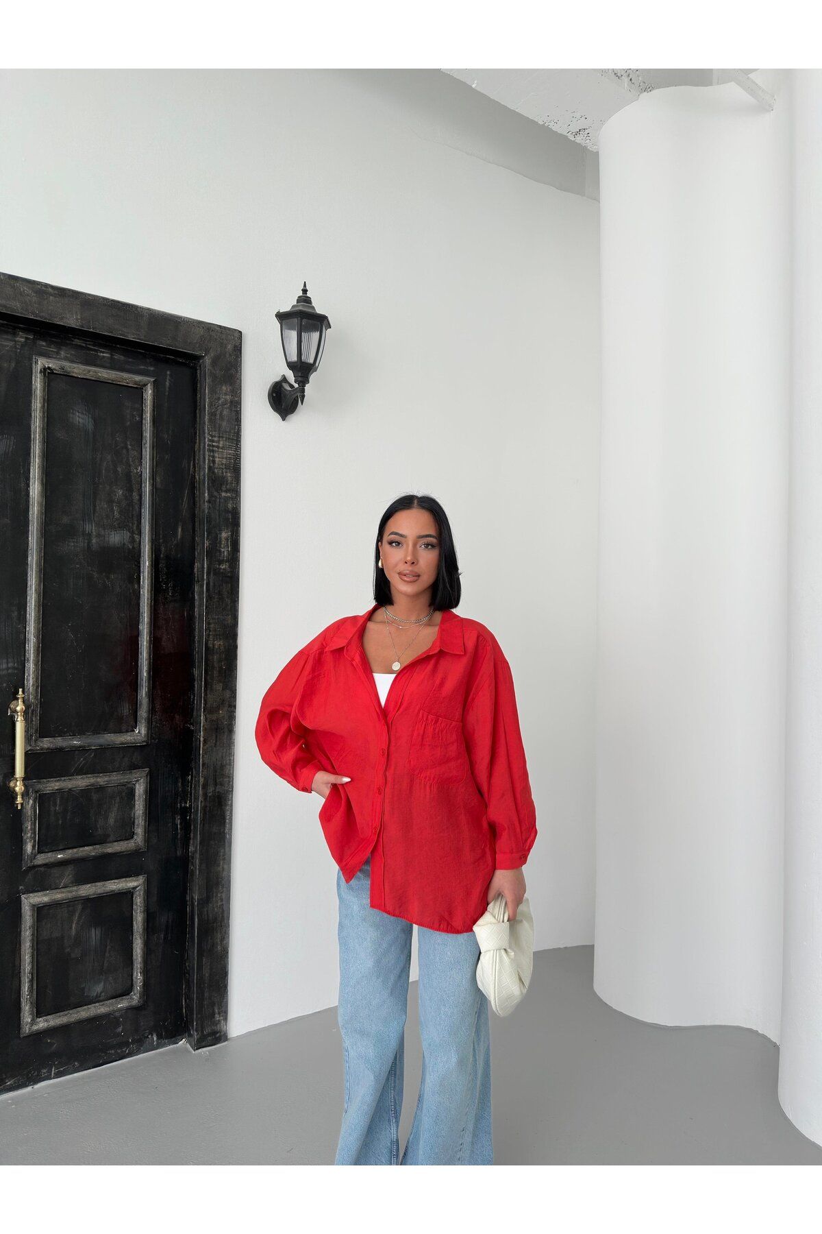 fatoş butik Oversize Kadın Gömlek