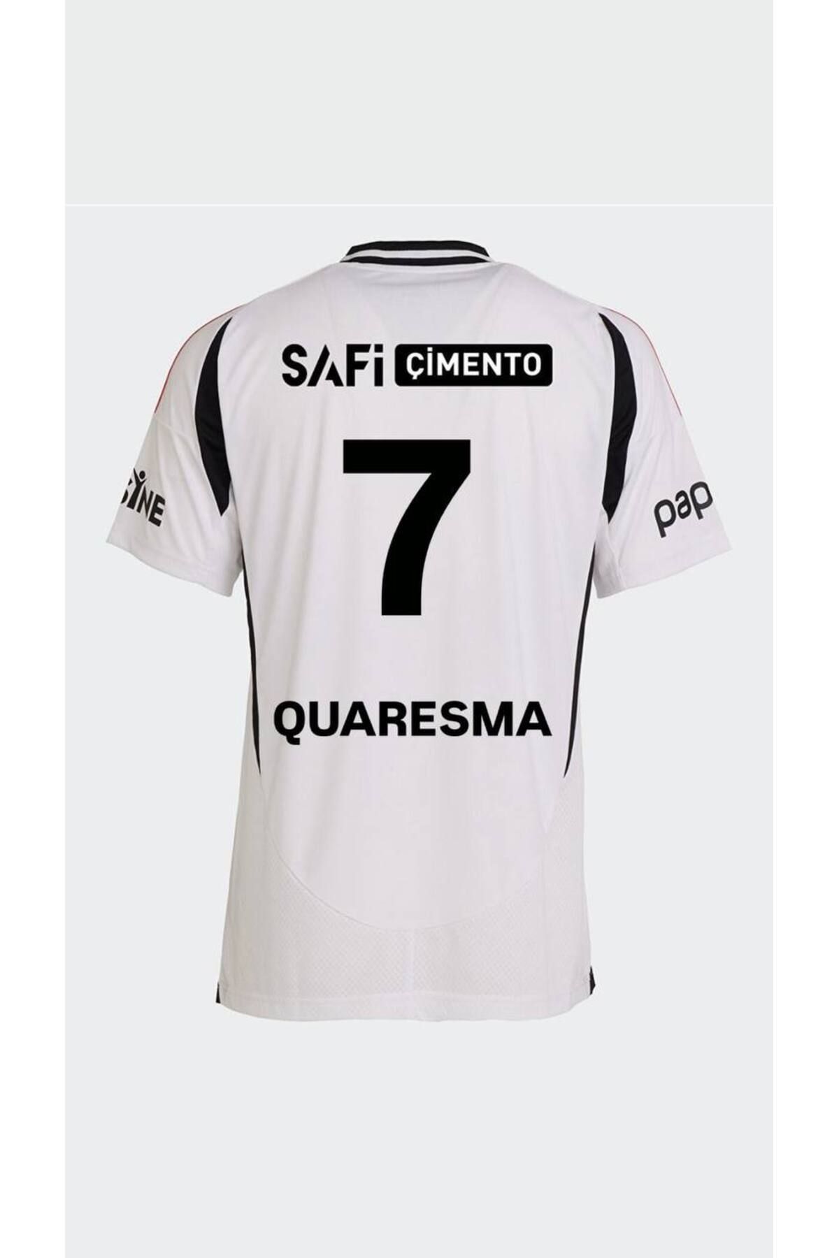 Alaturka Mix Beşiktâş' 2025 ./Ricardo Quaresma 7 Yeni Sezon Alternatif Beyaz Harita Desenli Yetişkin Forması