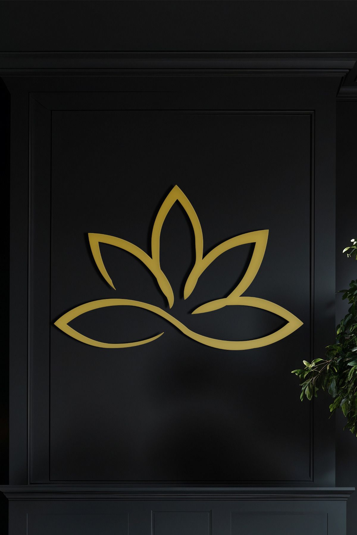 cncrafft Lotus Metal Tablo – Zen & Meditasyon Temalı Duvar Dekoru
