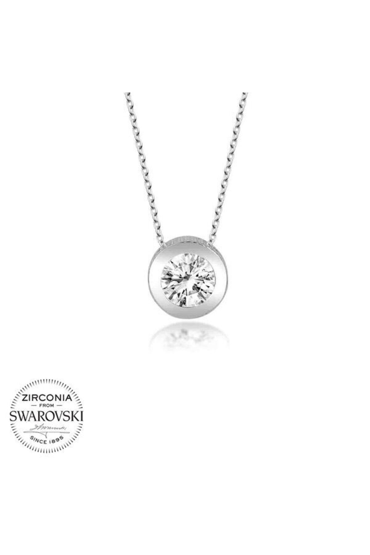 shop Taşlı Tek Taş 925 Ayar Gümüş Kolye