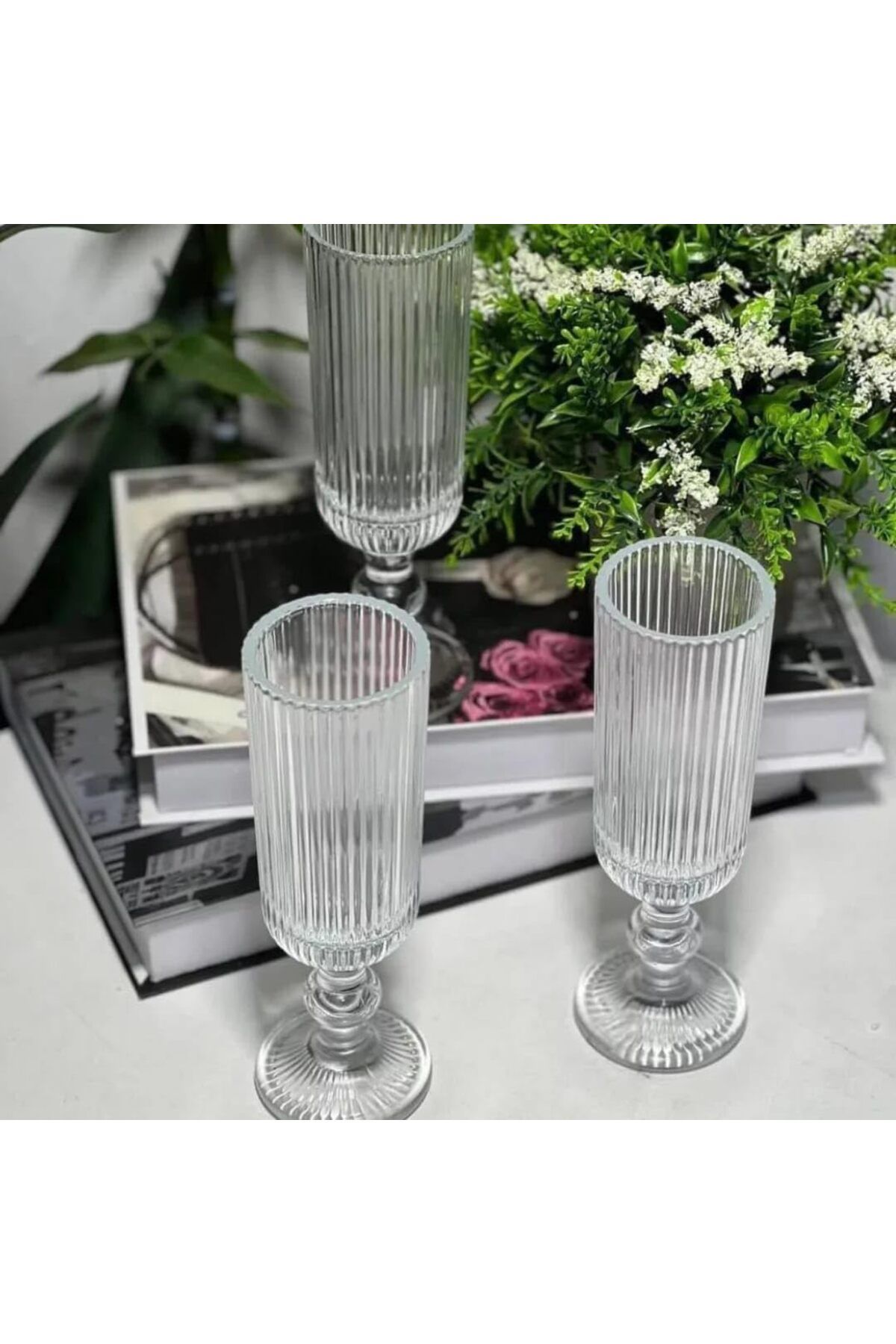 YzHome 6 Lı Kristal Cam Kahve Yanı Su Bardağı Kadeh Kupa Bardak 180ml