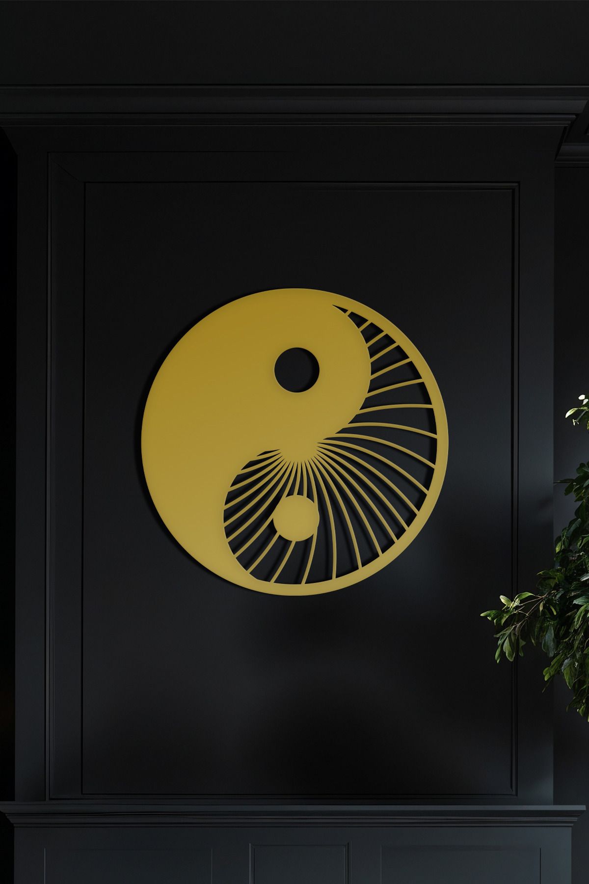 cncrafft Yin Yang Metal Tablo – Spiritüel ve Minimalist Duvar Dekoru