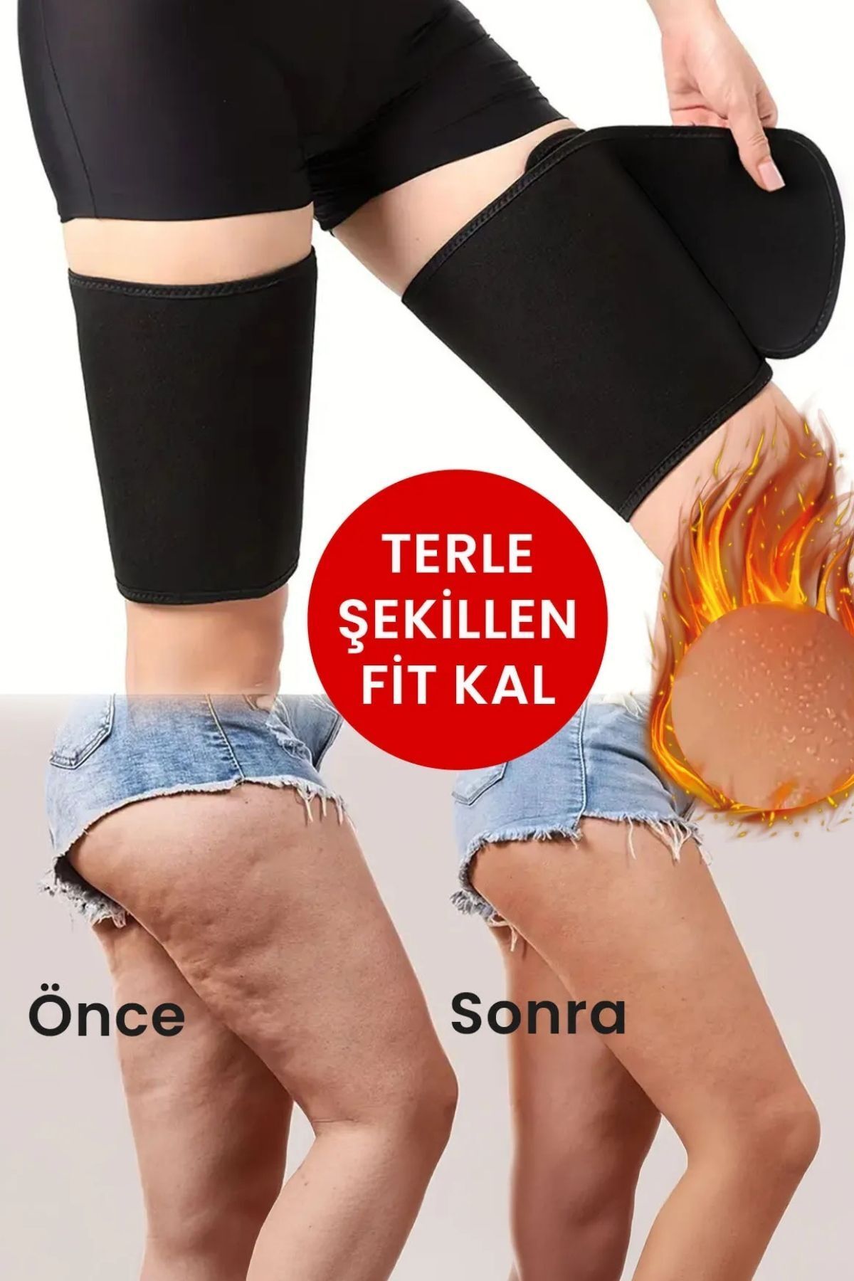 zerotex BACAK ŞEKİLLENDİRİCİ KORSE SELÜLİT GİDERİCİ TERMAL TERLETME KEMERİ