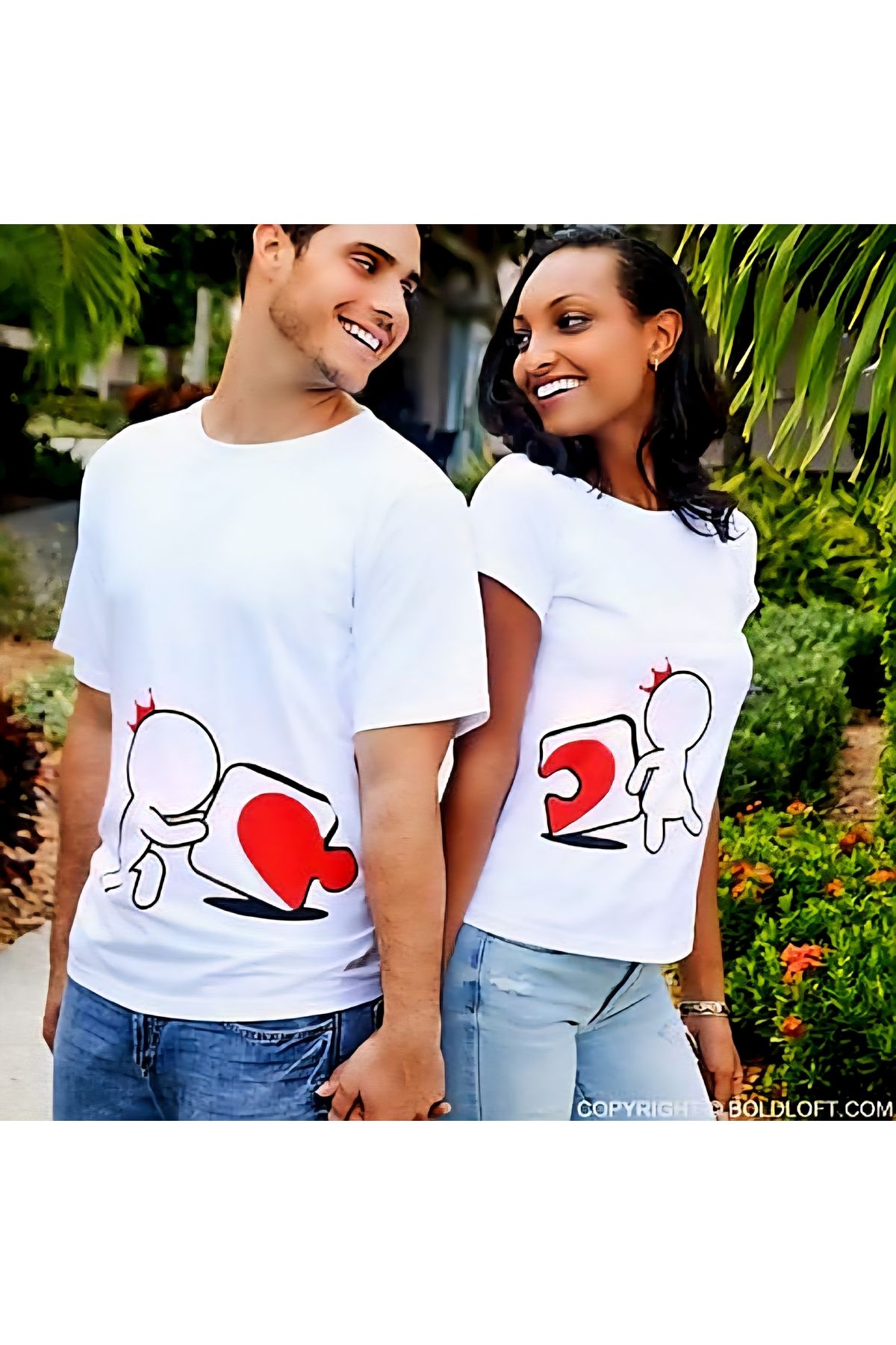 BYGGDESİGN BY GG DESİGN NAKIŞ BASKILI SEVGİLİ & EŞ TSHIRT