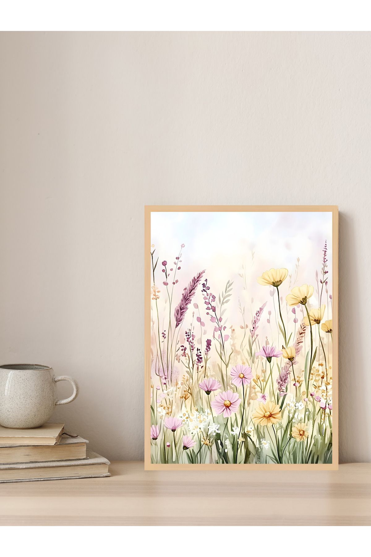 Tuba Decor Tek parça Ahşap Çerçeve Görünümlü MDF Tablo