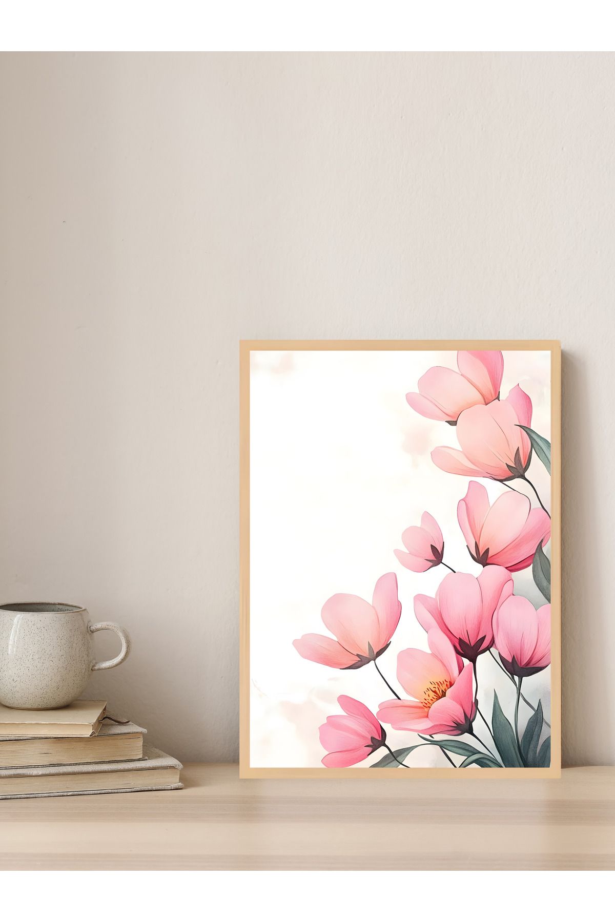 Tuba Decor Tek parça Ahşap Çerçeve Görünümlü MDF Tablo