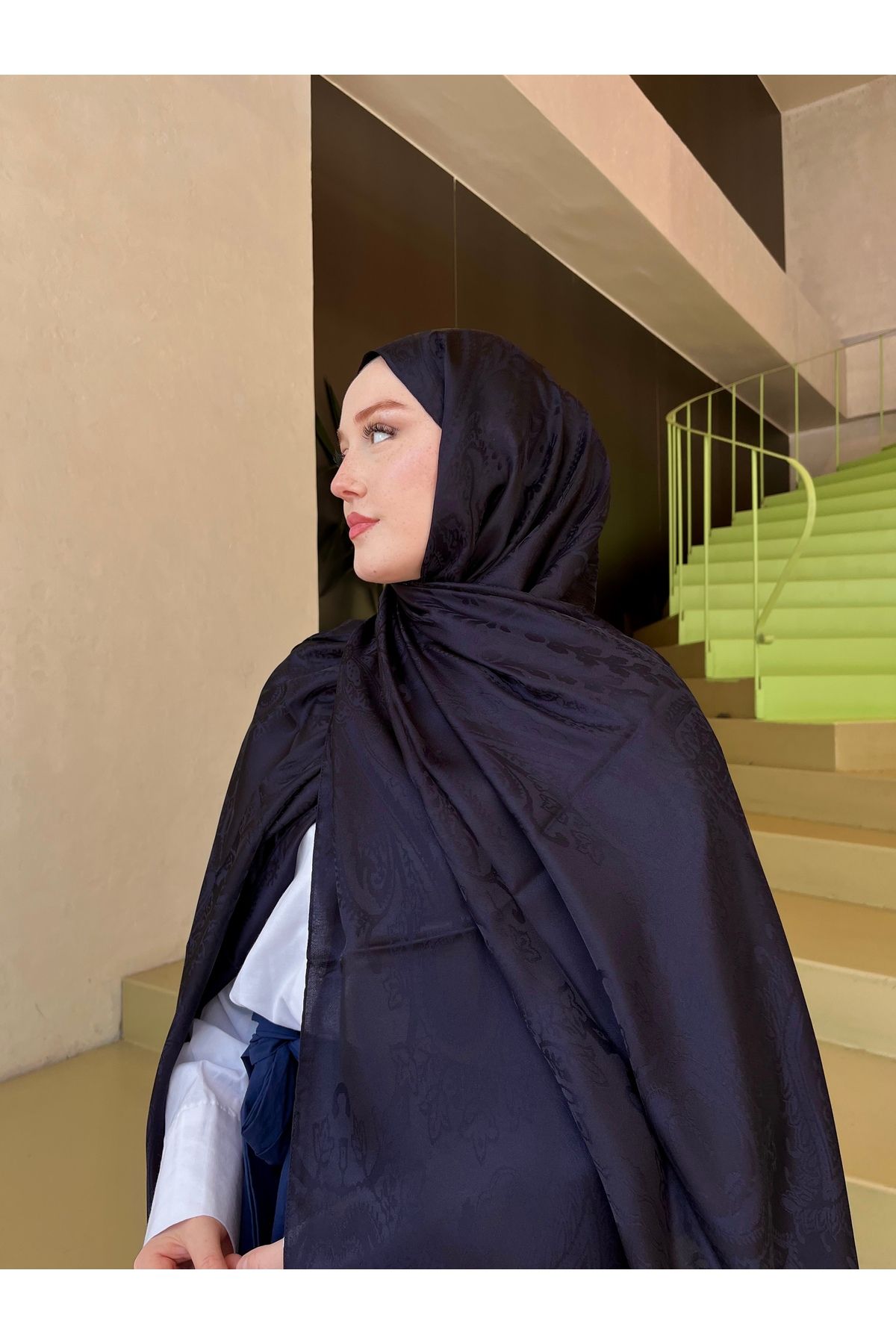 hijabchi Etnik Jakar Şal Osmanlı Esintisi Desen -