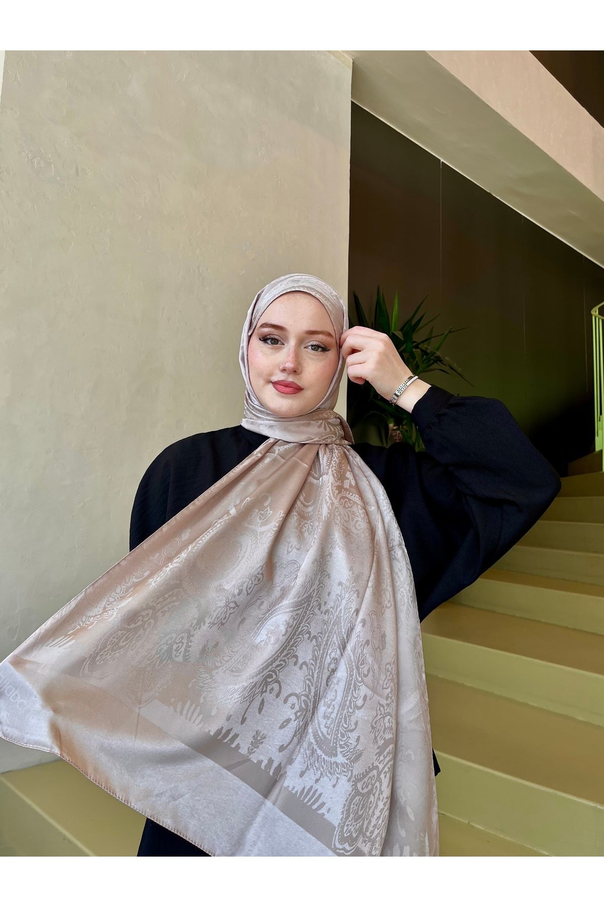 hijabchi Etnik Jakar Şal Osmanlı Esintisi Desen -