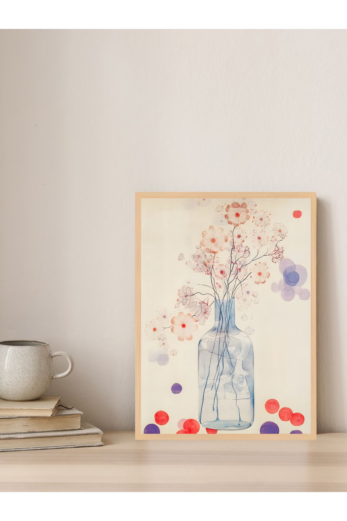 Tuba Decor Tek parça Ahşap Çerçeve Görünümlü MDF Tablo