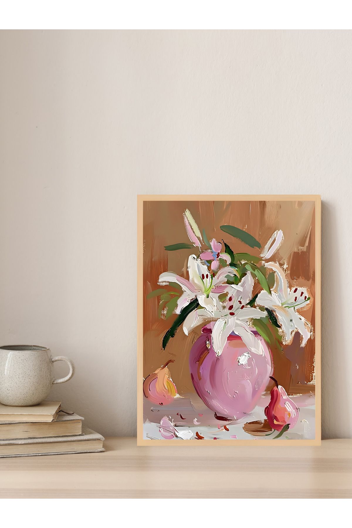Tuba Decor Tek parça Ahşap Çerçeve Görünümlü MDF Tablo