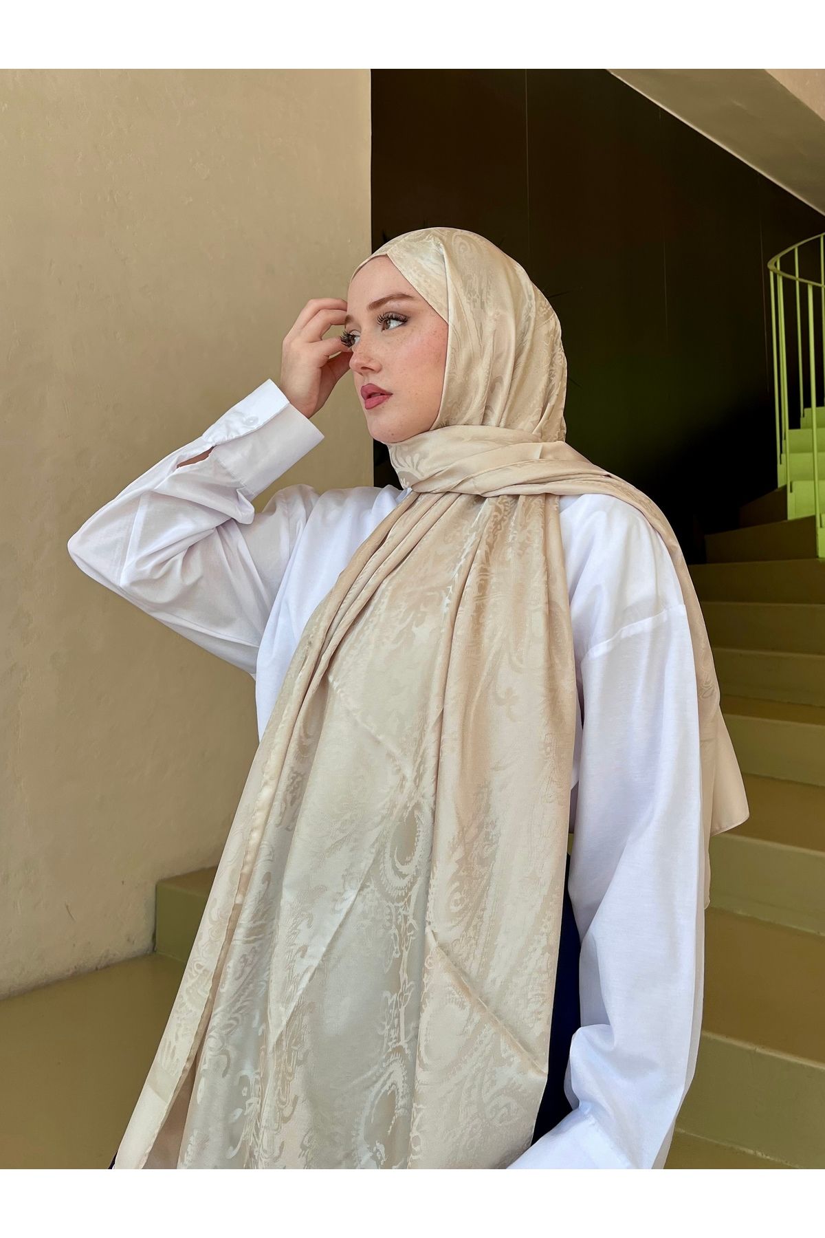 hijabchi Etnik Jakar Şal Osmanlı Esintisi Desen -