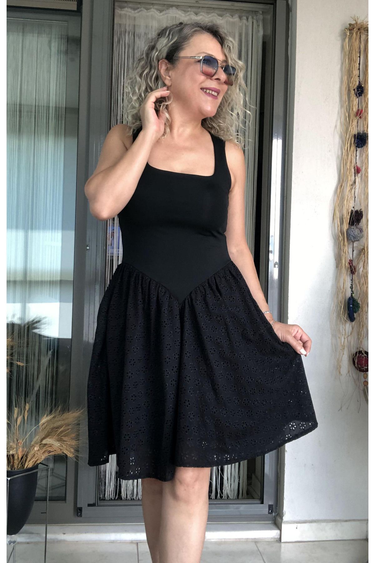 Dila Butik Eteği Fisto Detay Scuba Elbise