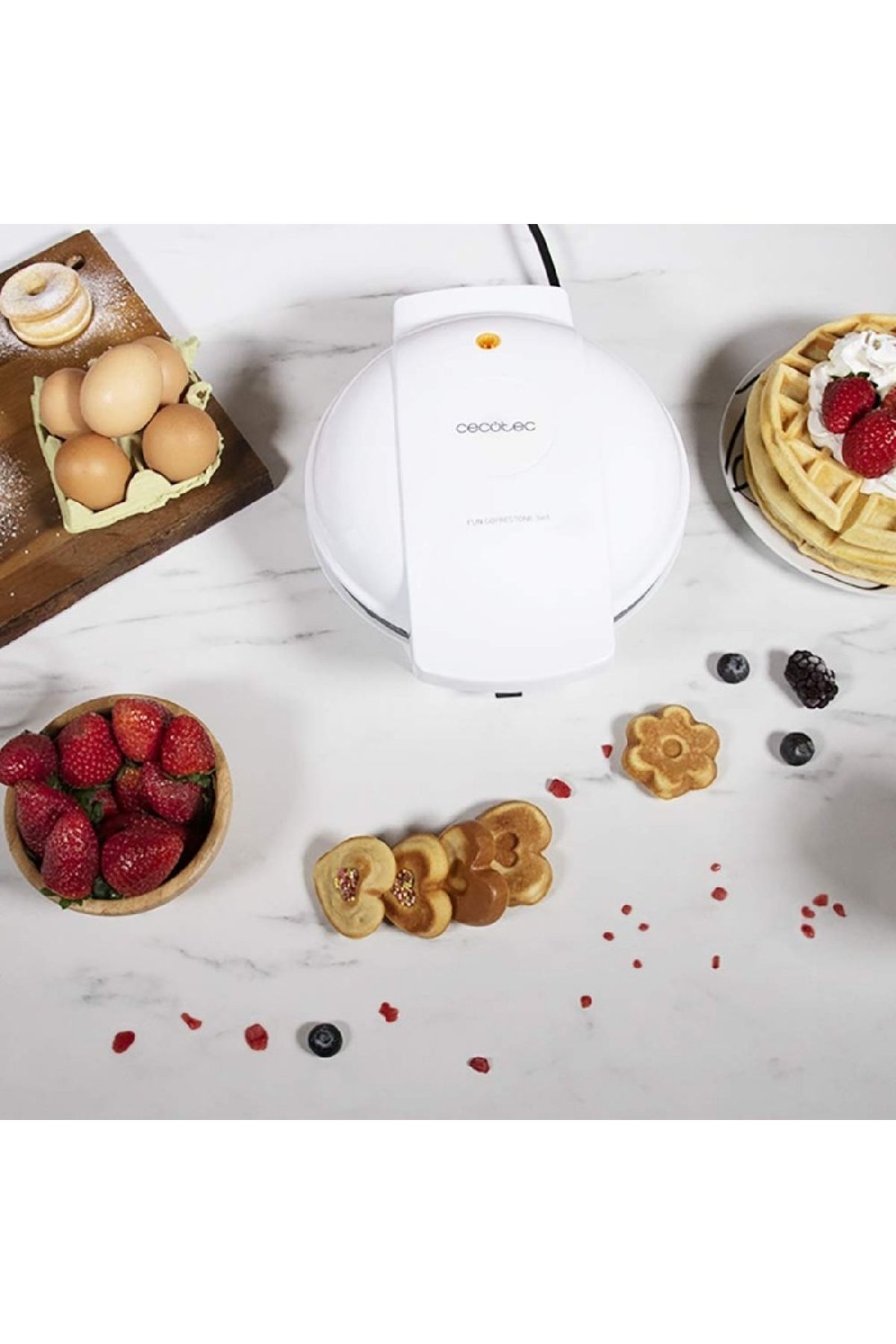 CECOTEC-3 in 1 Waffle Maker, Cecotec, Fun Gofrestone, 700W 4
