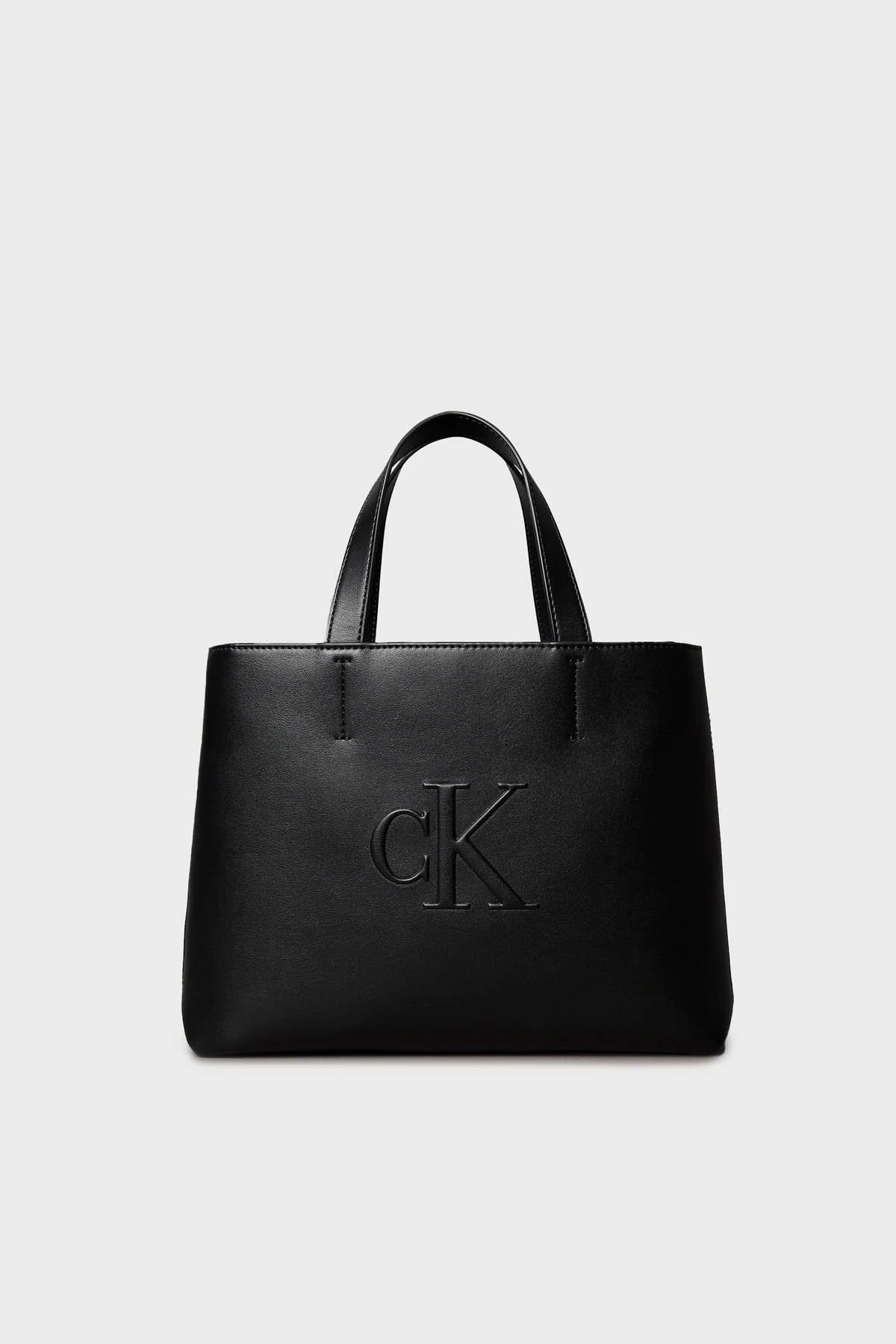Calvin Klein Jeans SCULPTED MINI EW TOTE Kadın Siyah Çanta LV04K3111G-UB1