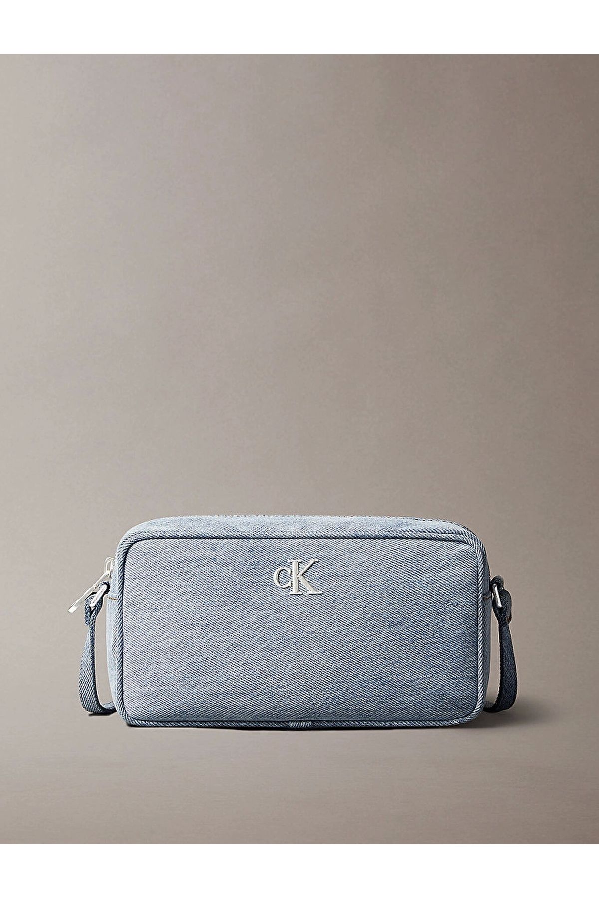 Calvin Klein Jeans DENIM EW DOUBLE ZIP CAMERA BAG Kadın Mavi Çanta LV04F3226G-VGO