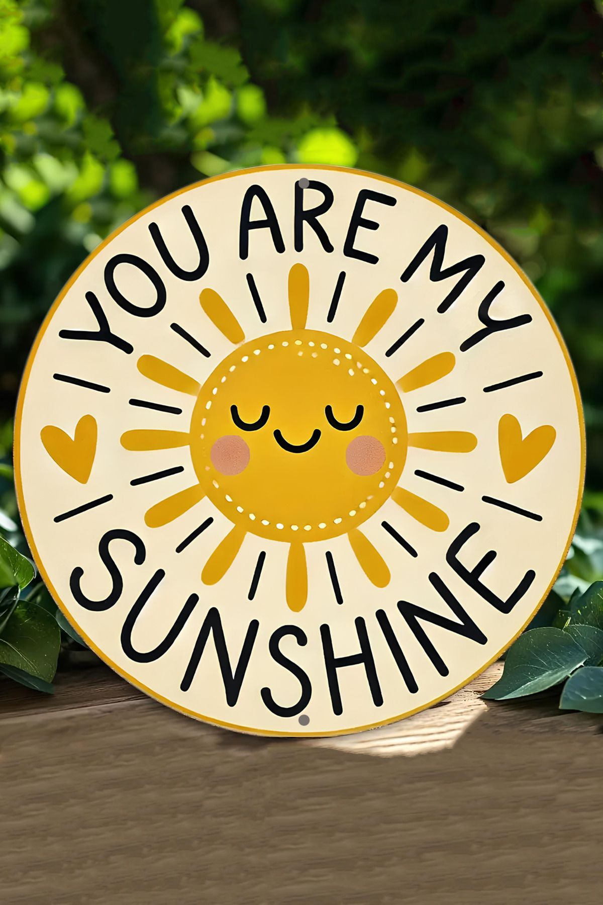 kutuTR ☀️ You Are My Sunshine Temalı MDF Duvar Dekoru - 20 cm 🌼 DT015