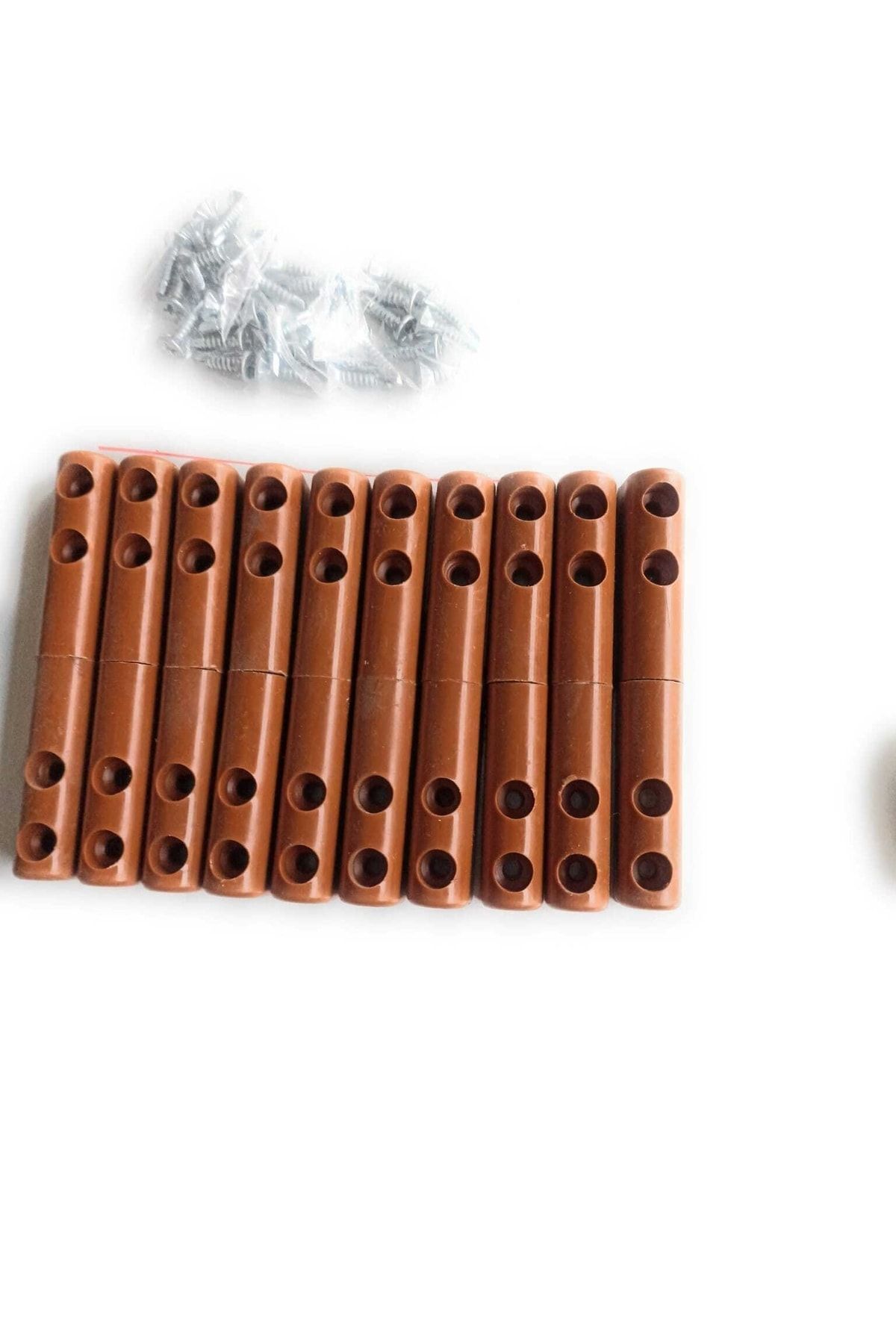 teknotrust 17x25 Sineklik Menteşesi Plastik 10'lu A Meşe Kahverengi
