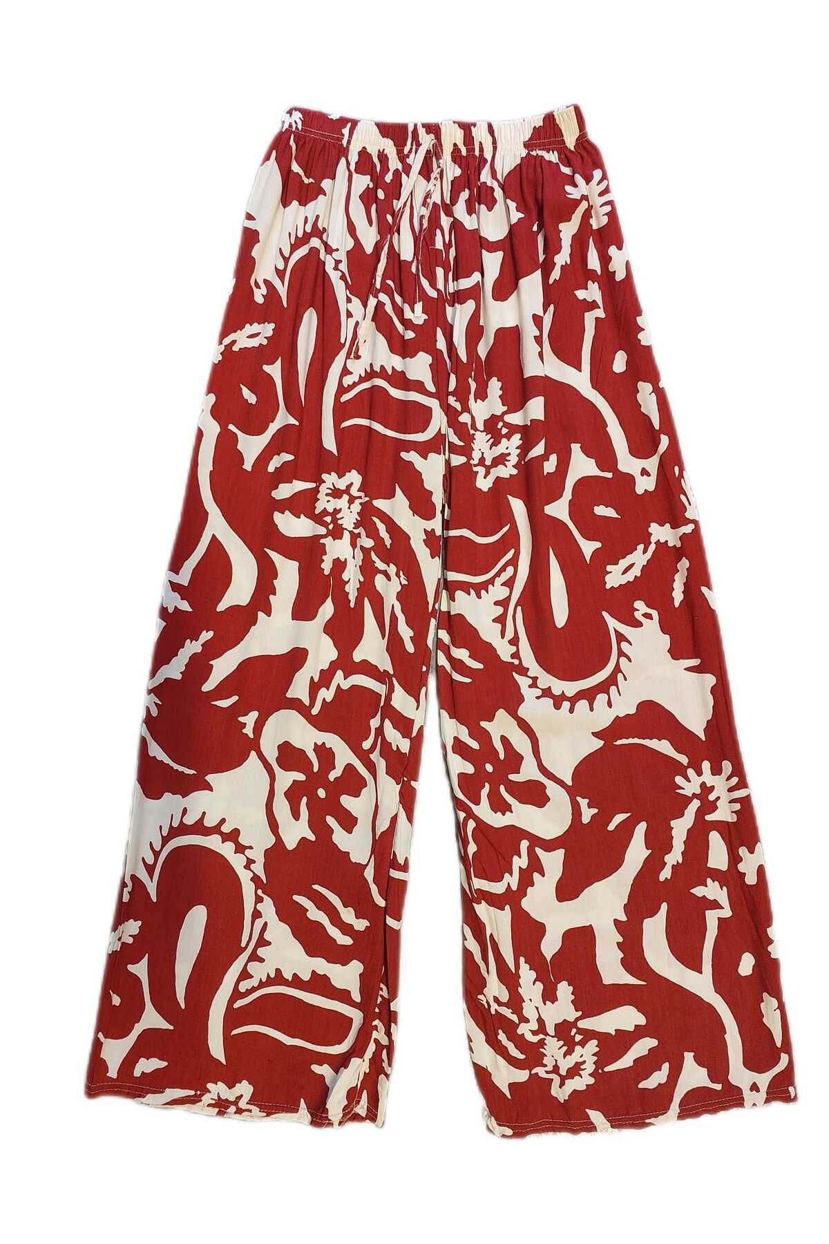 NiLi KADIN ETNİK DESENLİ BOL KESİM YAZLIK PANTALON