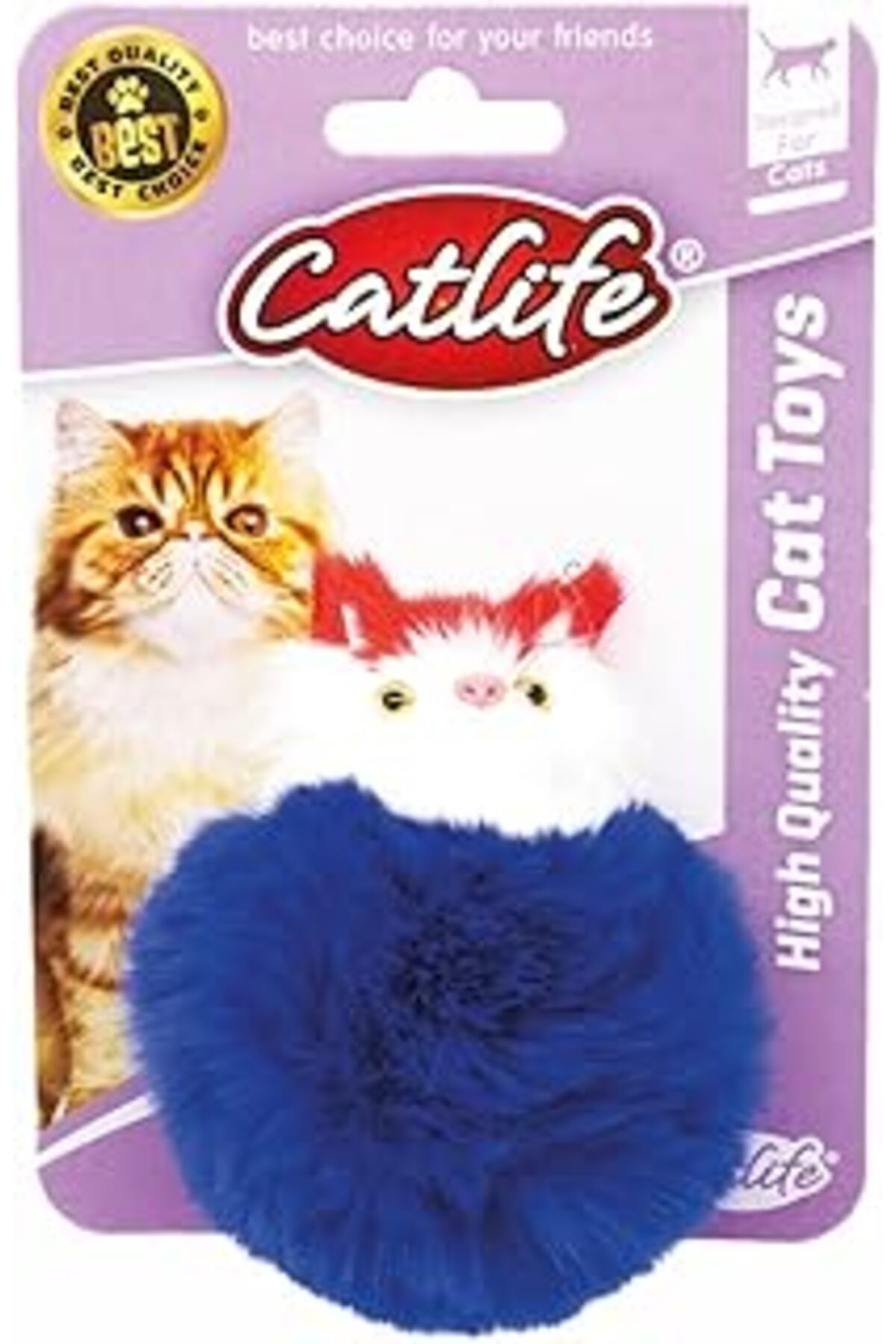 Mu Art Ahşap 203061-Catlife Kediler İçin Pofuduk Kedi Oyuncak