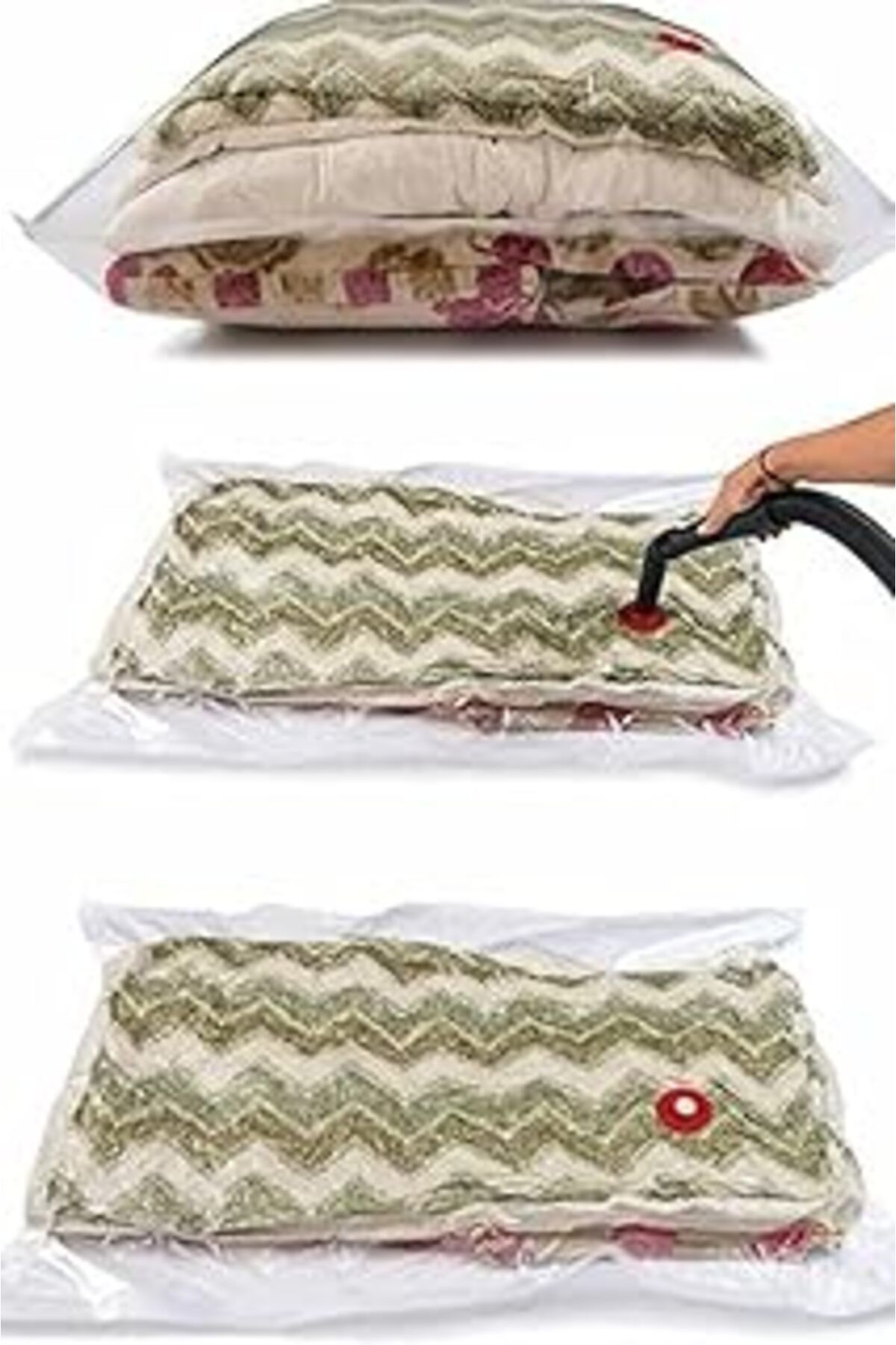 Qedii Mobee Vakumlu Saklama 55X90 Hurç Set Yastık Ve Yorgan Hurcu