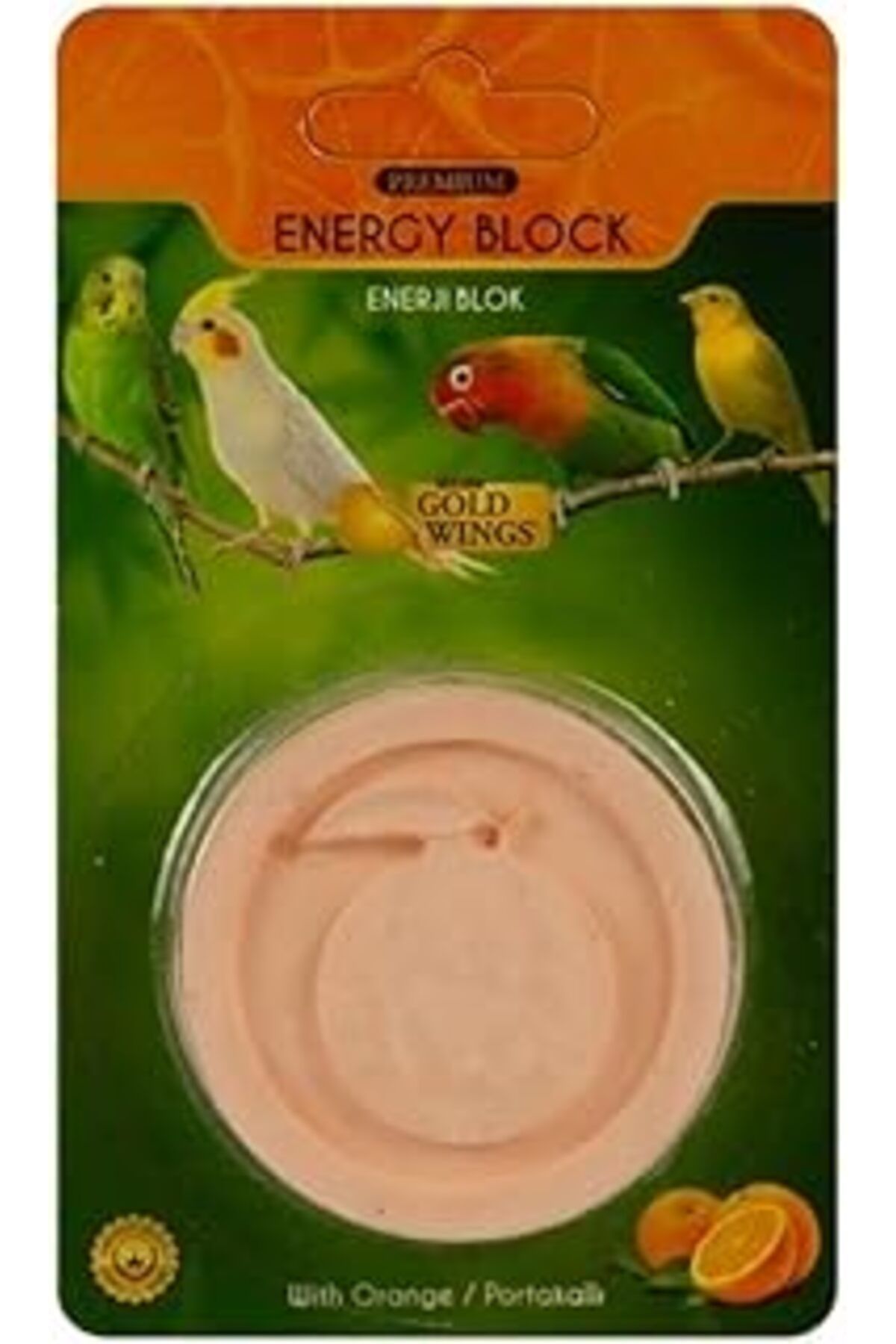 Mu Art Ahşap Gold Wings Premium Enerji Bloğu Portakallı Gaga Taşı