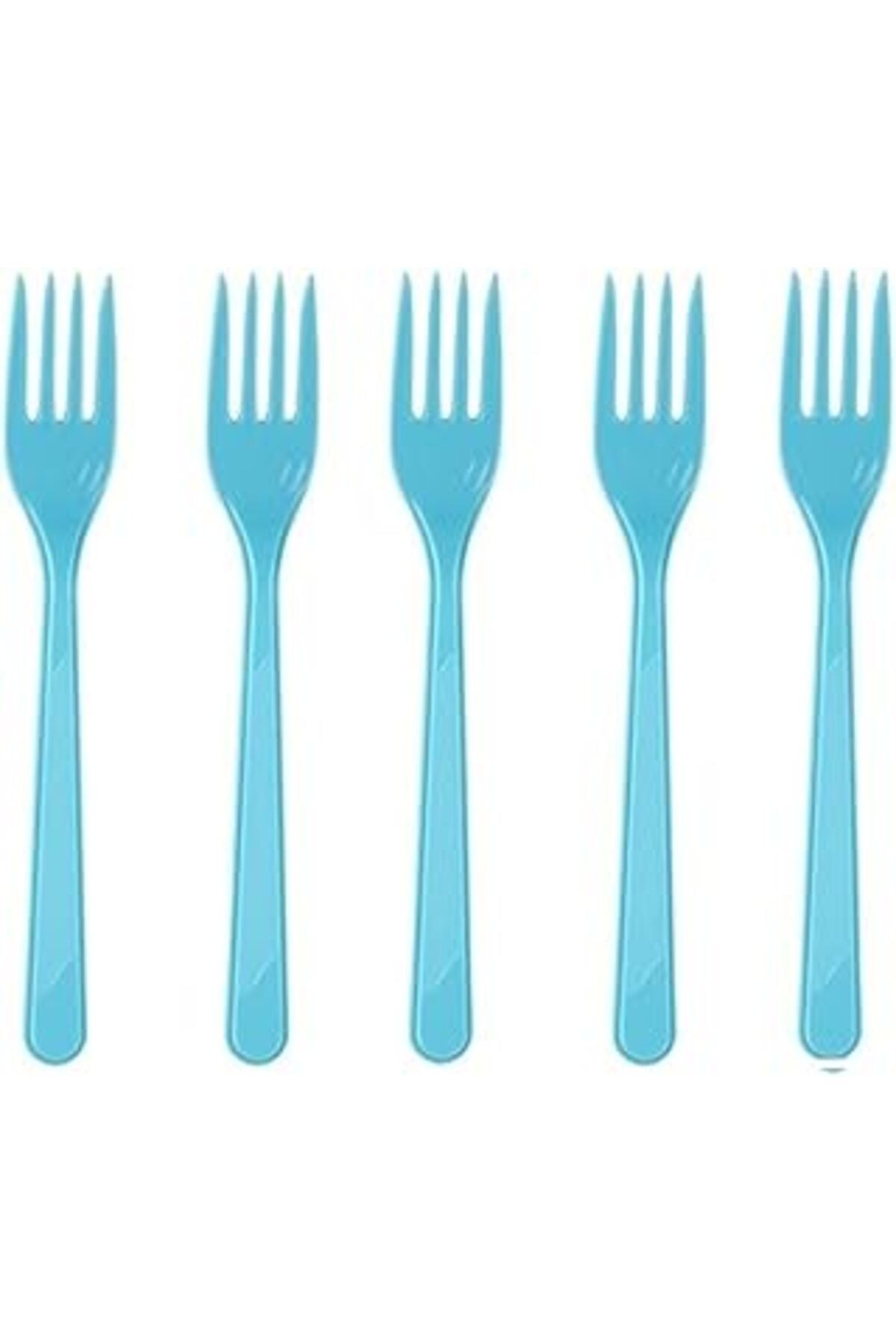 ASİTAN Plastik Mavi Çatal 25'Li