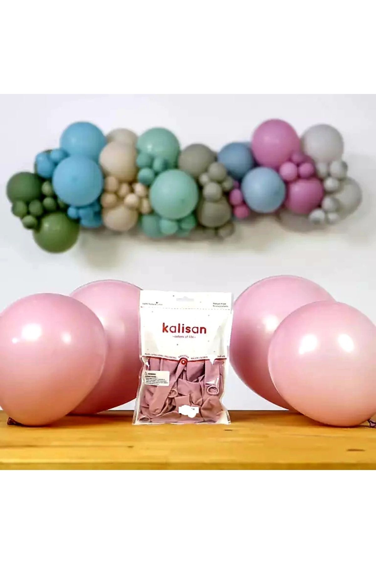 Baloncum Toz Pembe Kalisan Balon