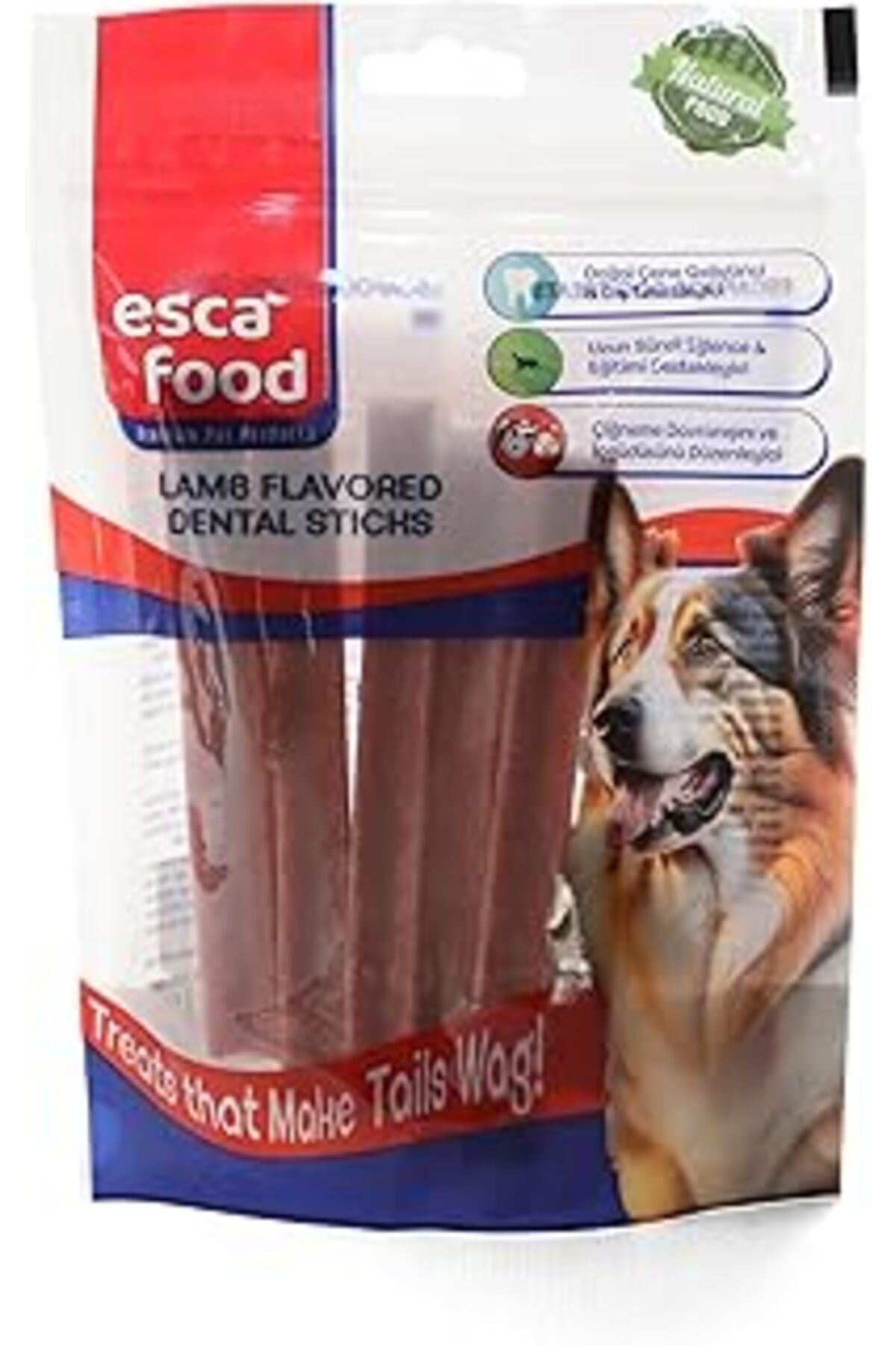 Mu Art Ahşap Esca Food Dental Çubuk Kuzu Eti Aromalı 100 gram Köpek Ödül Maması