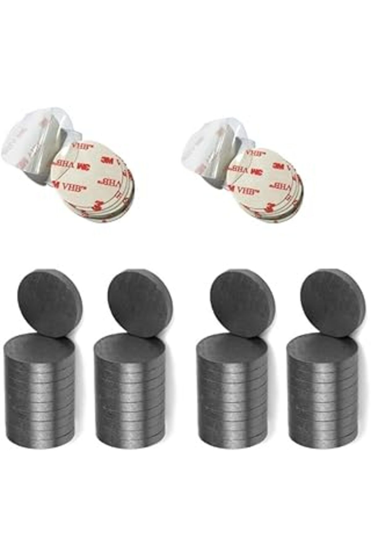 Qedii Hdg 100 Adet Şeffaf Yapışkanlı Mıknatıs Dekoratif Buzdolabı Magneti Hediyelik Magnet 15X3Mm
