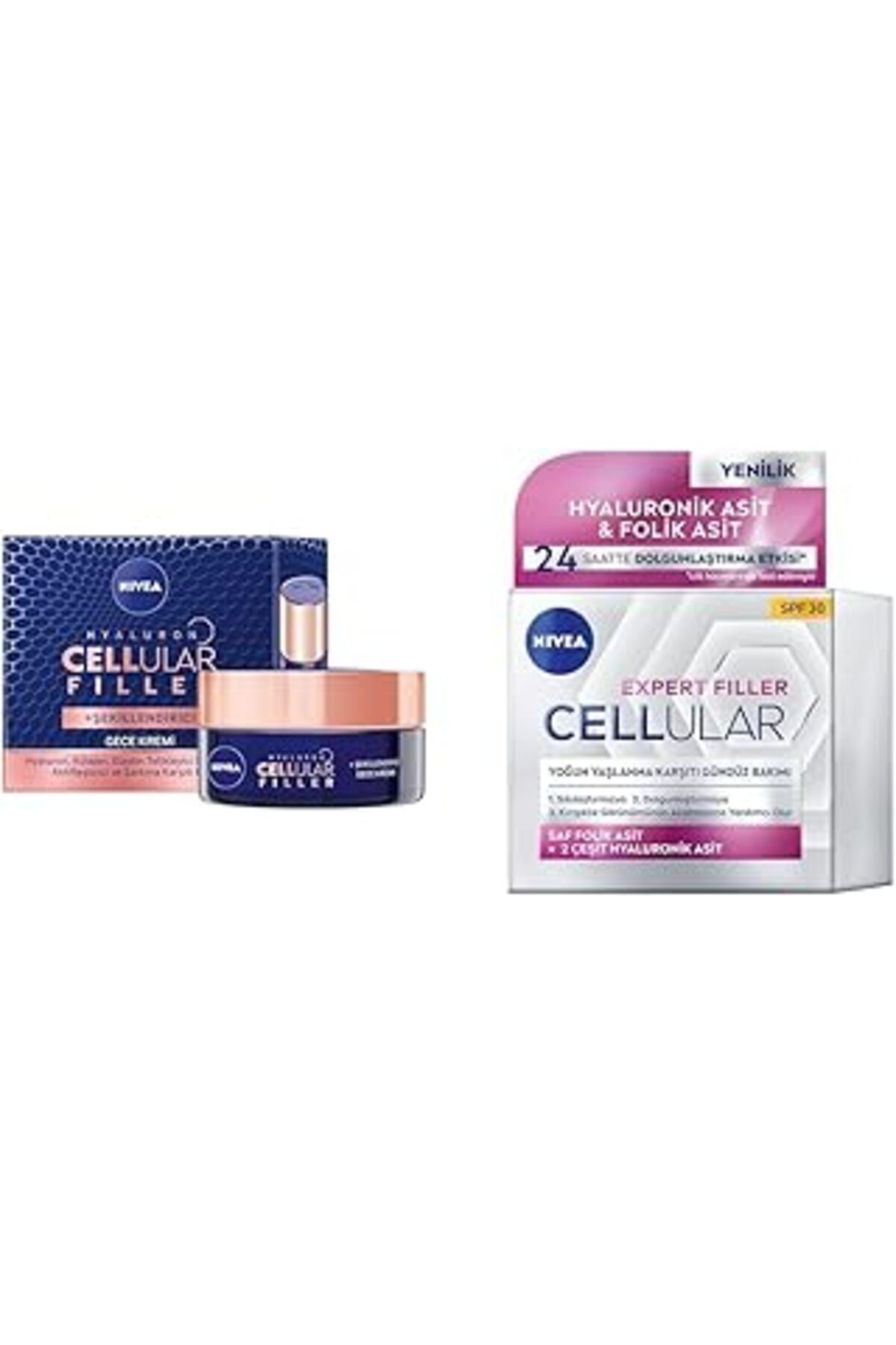 ASİTAN Cellular Expert Lift Gelişmiş Yaşlanma Karşıtı Gece Yüz Kremi 50 Ml + Hyaluron Cellular Fıller, Sık