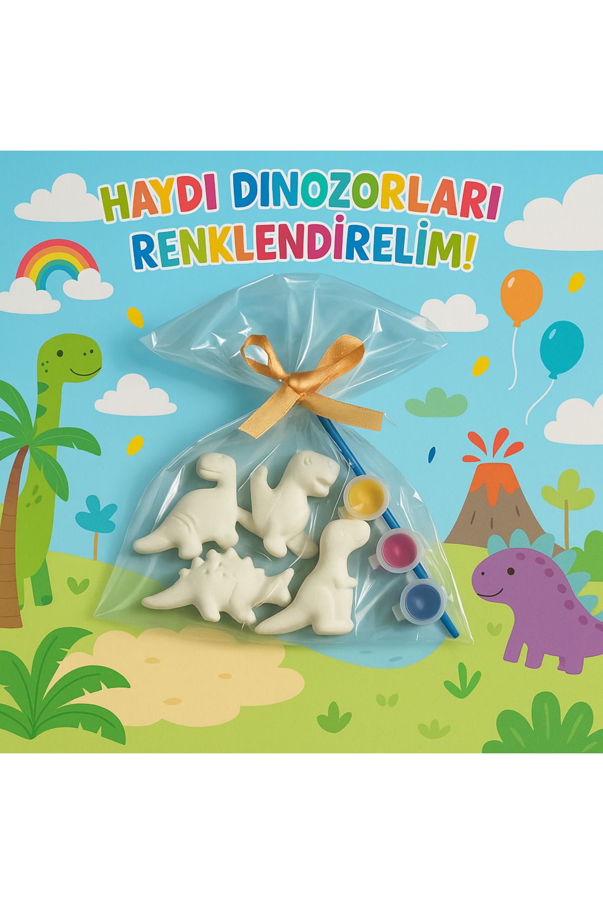 ATÖLYE VİVA Taş boyama seti Dinazorlar