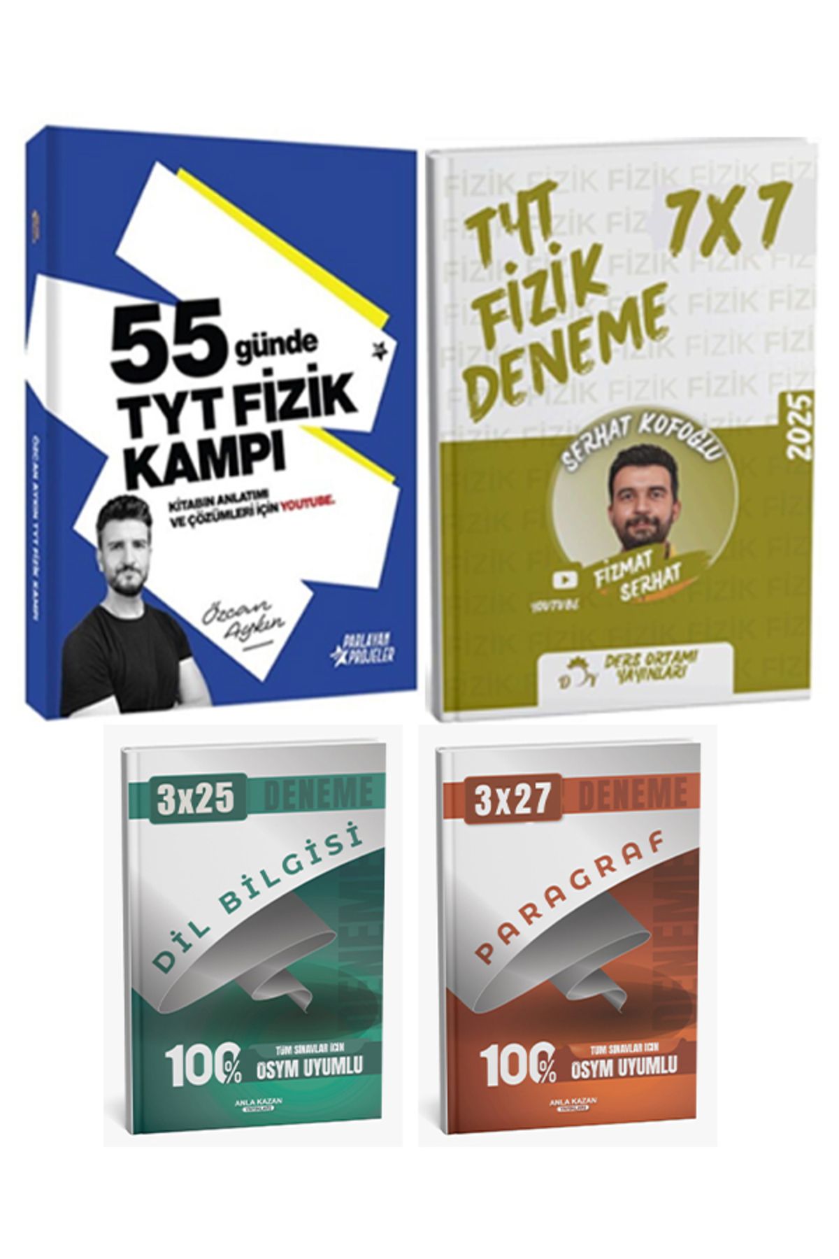 Parlayan Projeler Parlayan Proje + Ders Ortamı TYT 55 Günde Fizik Kampı + Deneme + Anla Kazan Deneme 4 lü Set