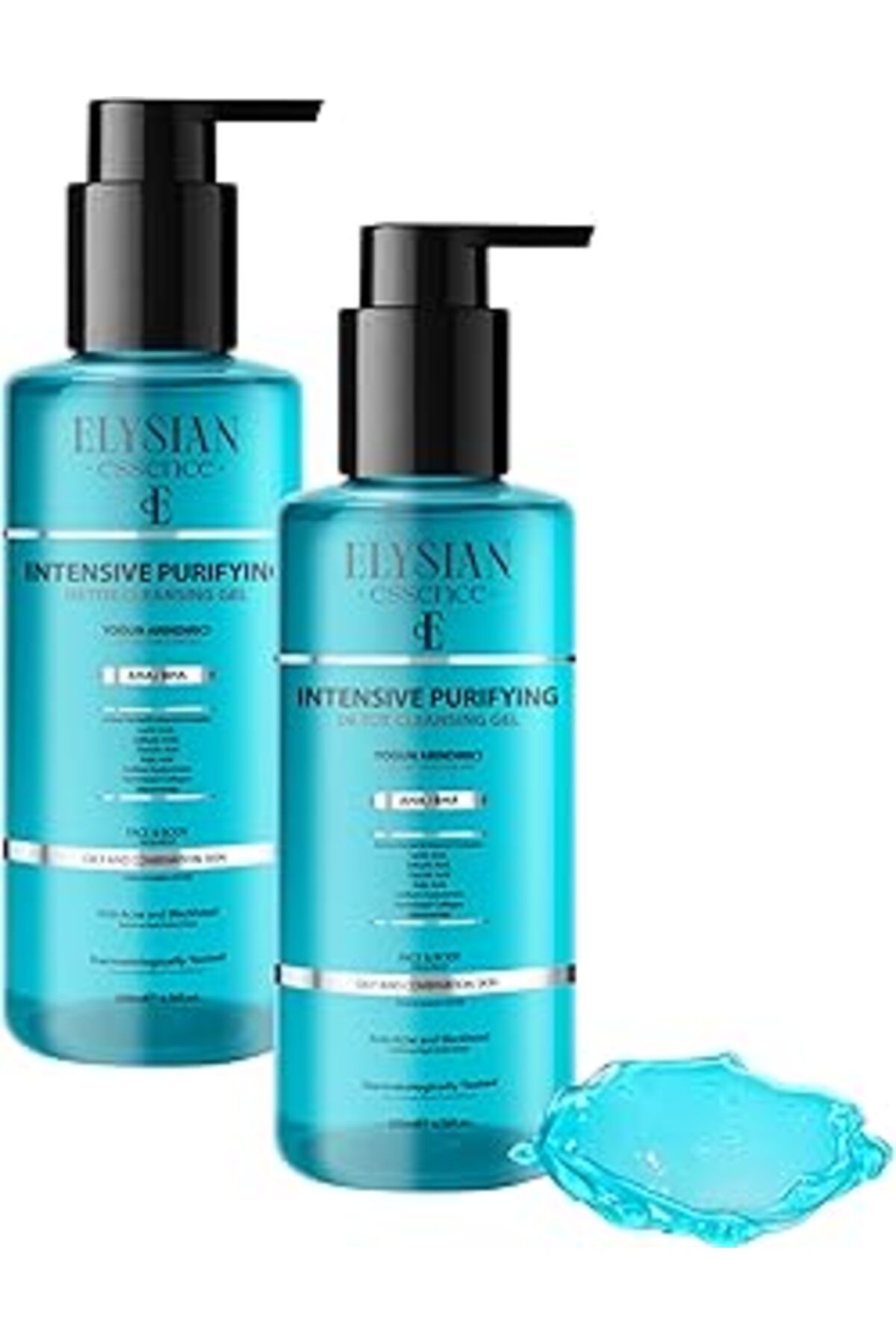 Mu Art Ahşap Elysian Essence Yoğun Arındırıcı Detoks Yüz Temizleme Jeli 2'Li Set - Ve Siyah Nokta Karşıt