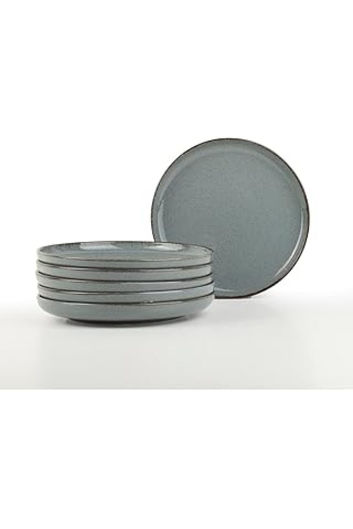 Mu Art Ahşap Porselen Moderna 6 Parça 19 Cm Pasta Tabağı Mavi