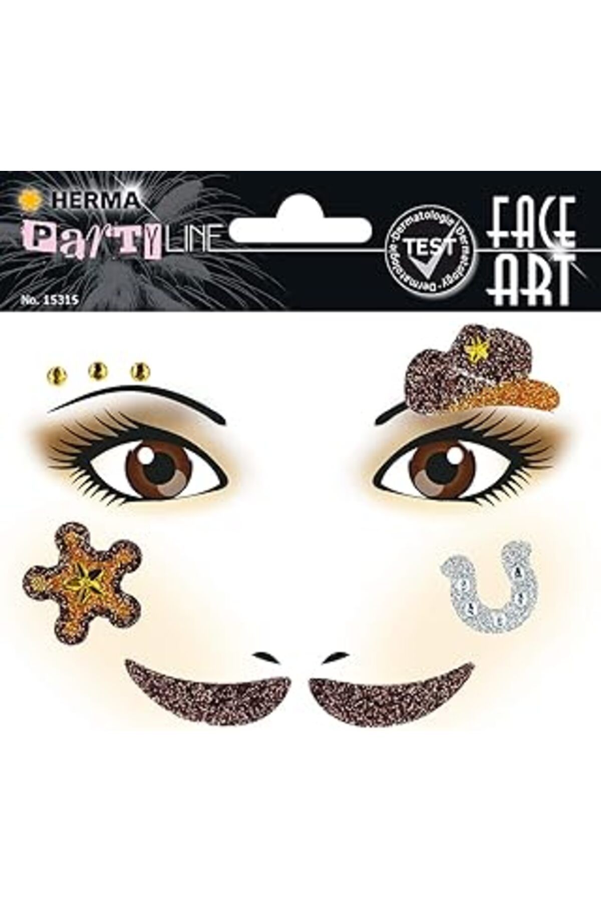 Mu Art Ahşap Herma Face Art Decor Yuz Susleme Etiketi Kovboy