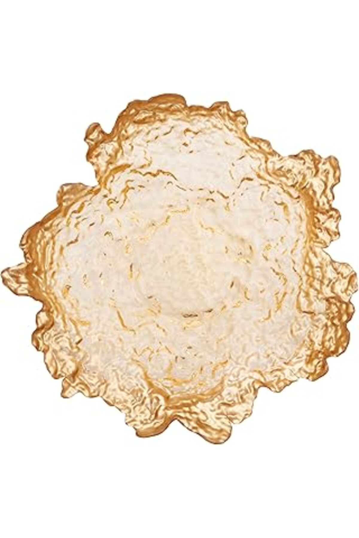 Mu Art Ahşap Concept Roland Gold Dekoratif Tabak 38 Cm