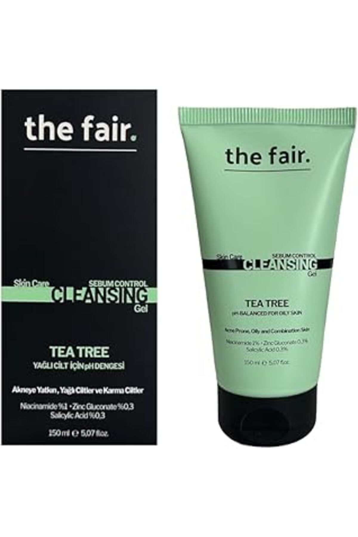 ASİTAN The Fair. Çay Ağacı Ve Salisilik Asit Içerikli Sebum Dengeleyen Yağlı Ciltler Için Vegan Yüz Yıkama