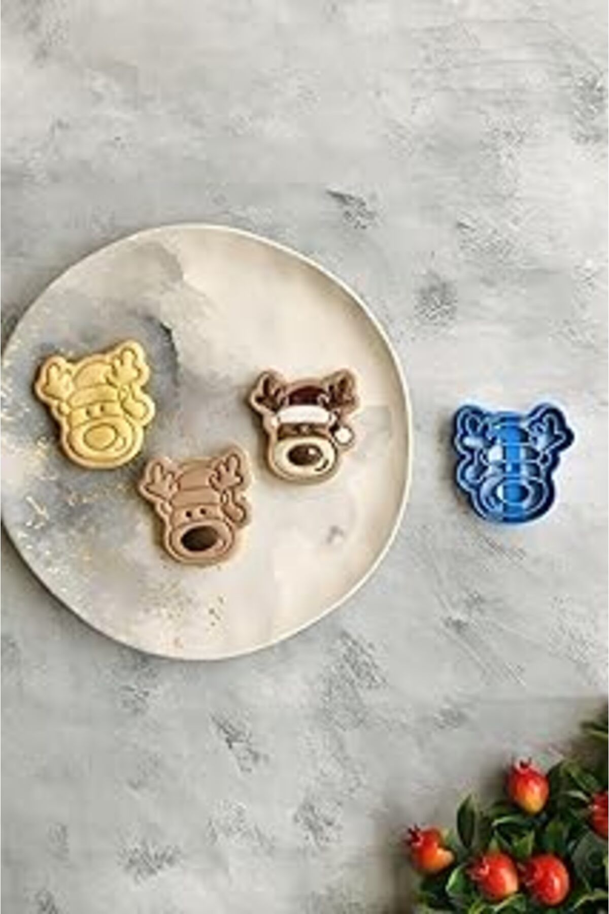 ASİTAN Cestopieno Mavi Ren Geyiği Kafası Hamur Şekillendirici / 7X8 Cm/Kurabiye, Seramik, Oyun, Polimer Ki