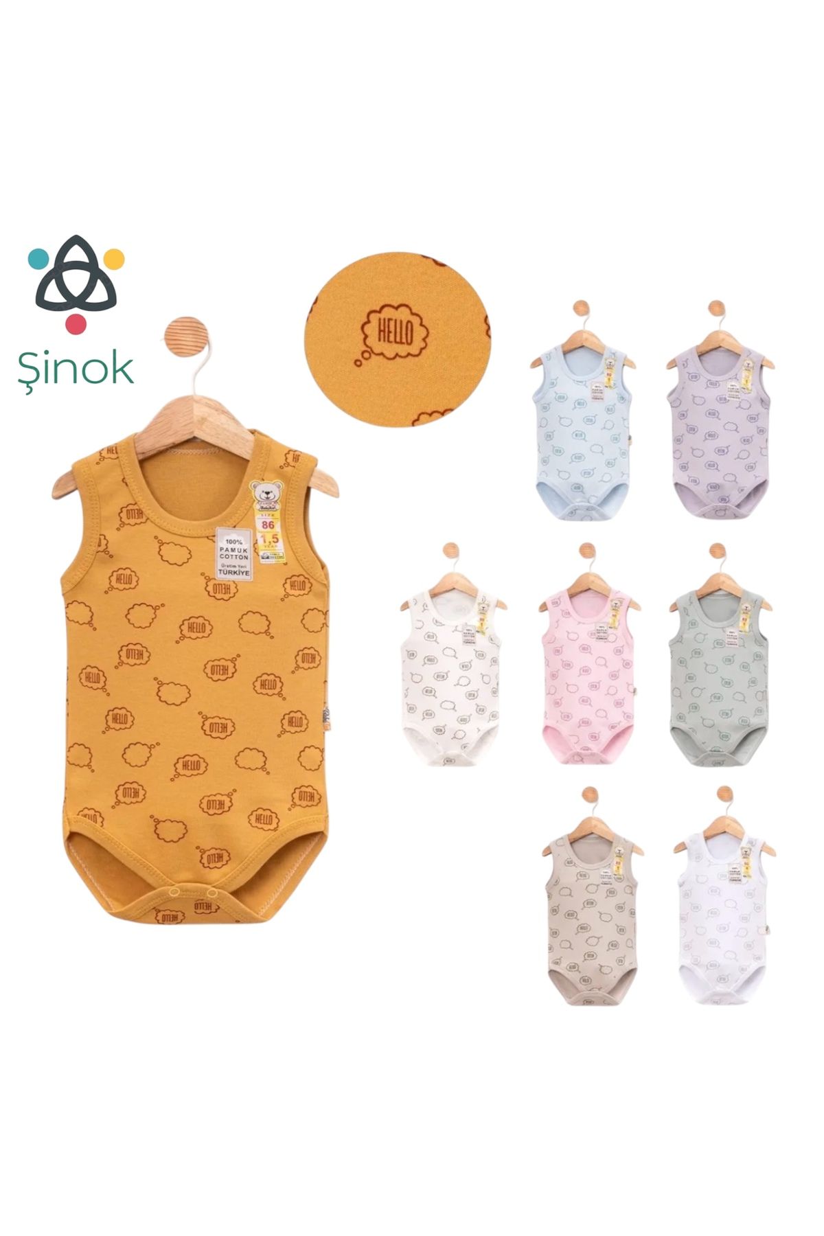 Şinok Giyim Tekstil Bebek Zıbın & Body 3’lü (Kız Karışık)