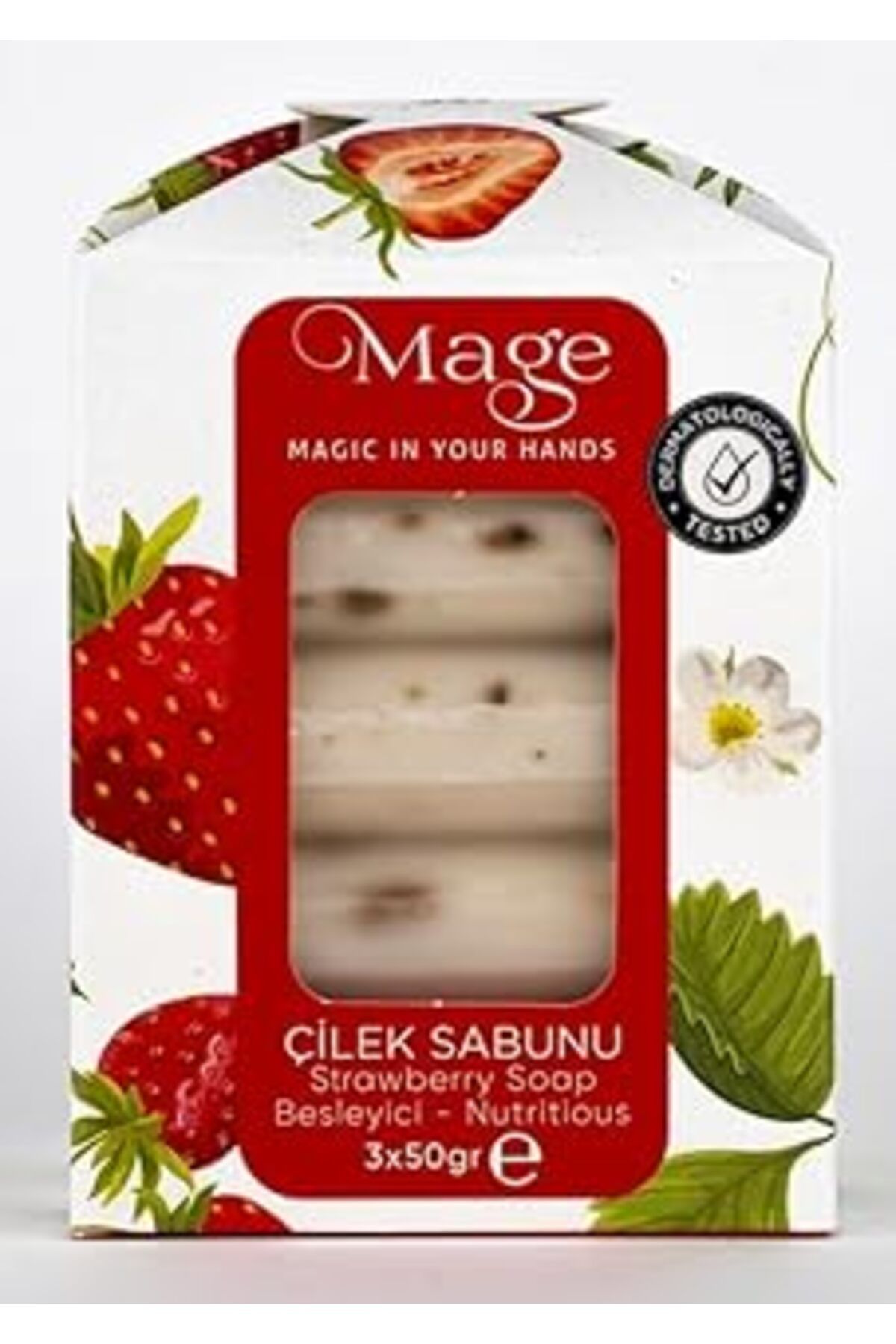 Mu Art Ahşap Çilek Sabunu 3'Lü