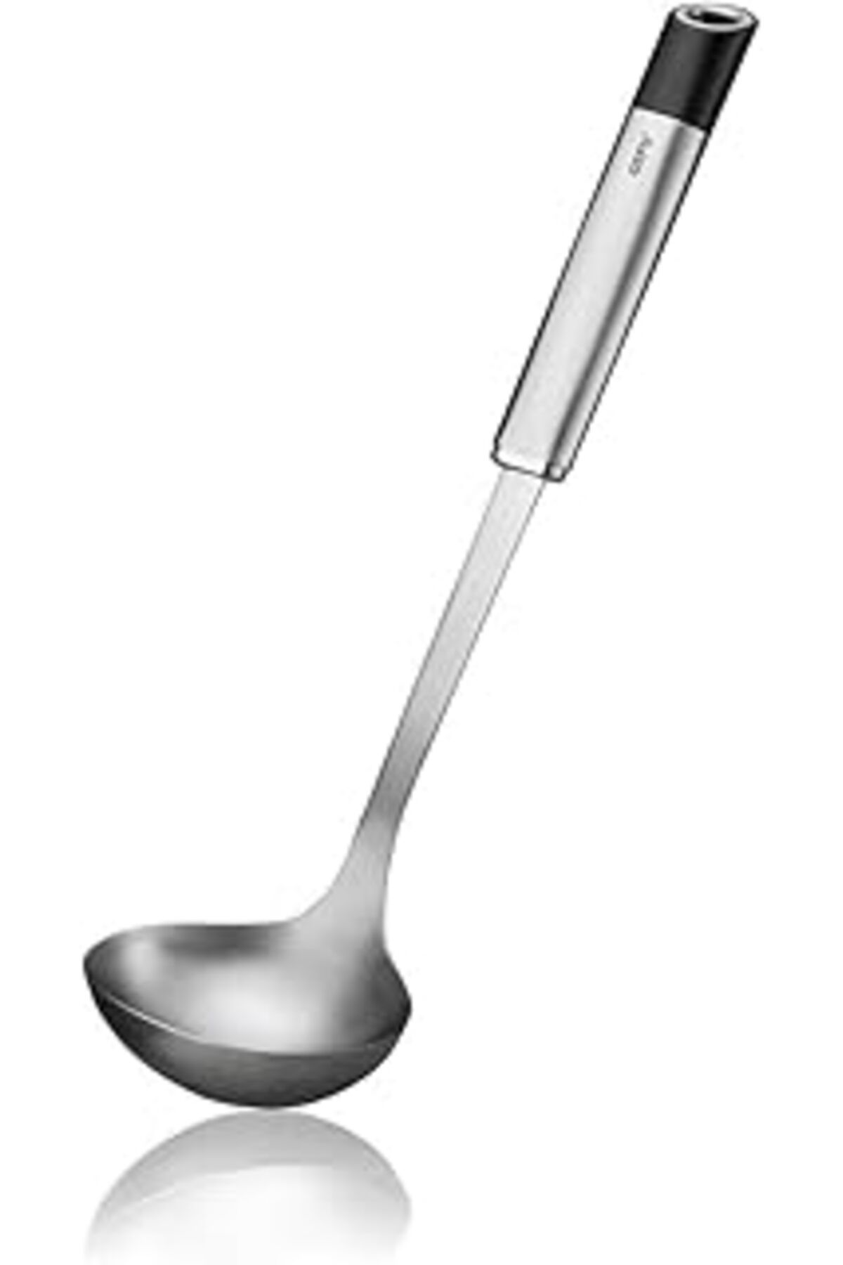 Mu Art Ahşap Gefu Ladle Primeline, L 33,5 Cm, B 9 Cm, Gümüş/Siyah