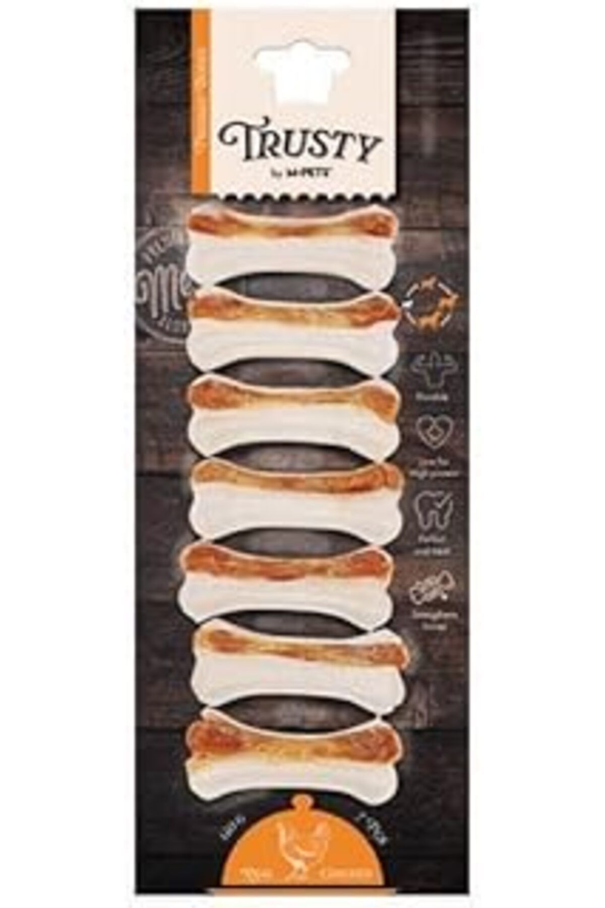 ASİTAN M-Pets Trusty Chicken Press Kemik 7'Li 140 Gr 7,7 Cm