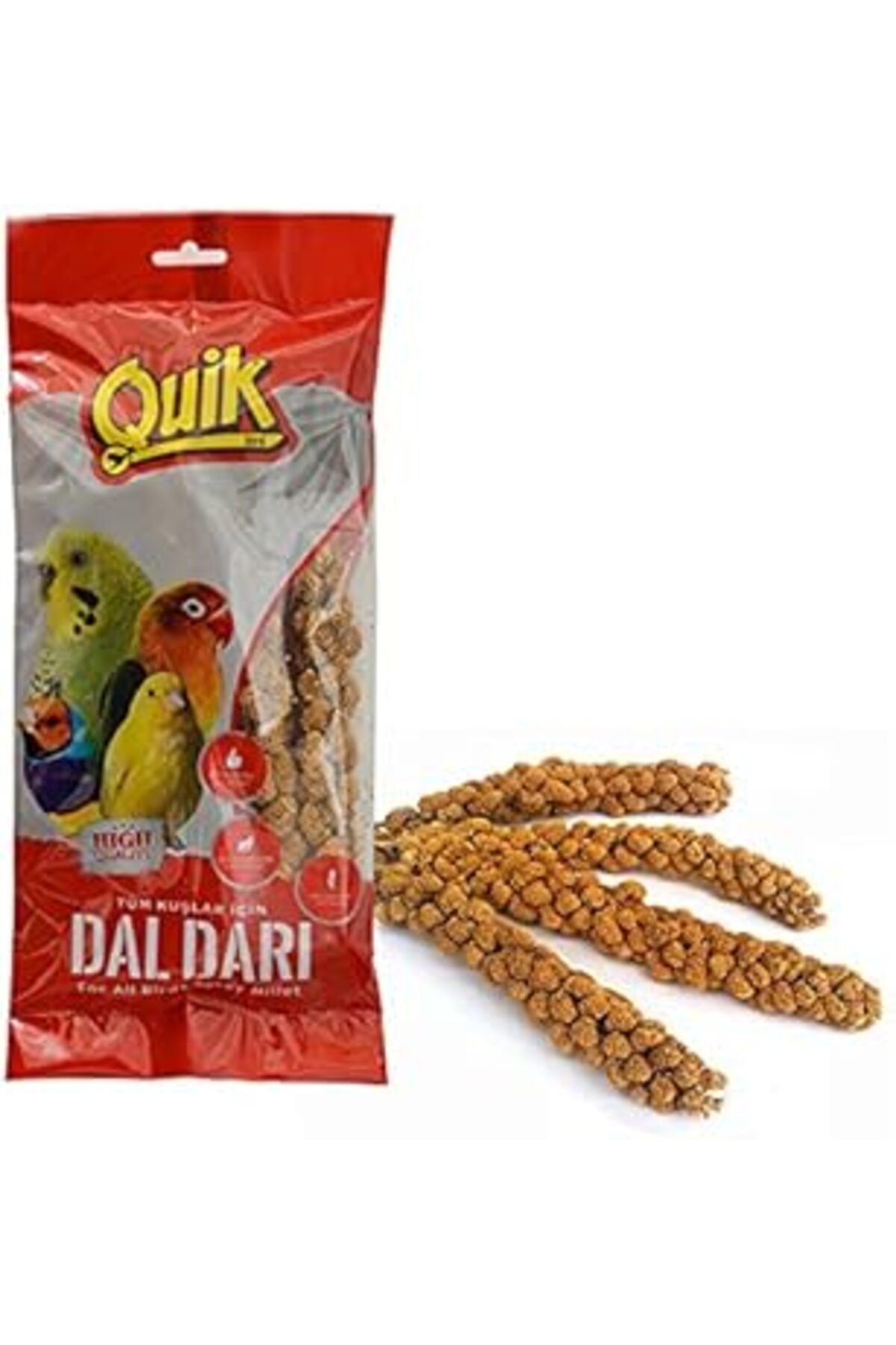 Mu Art Ahşap Quik Doğal Dal Darı, Kuşlar İçin