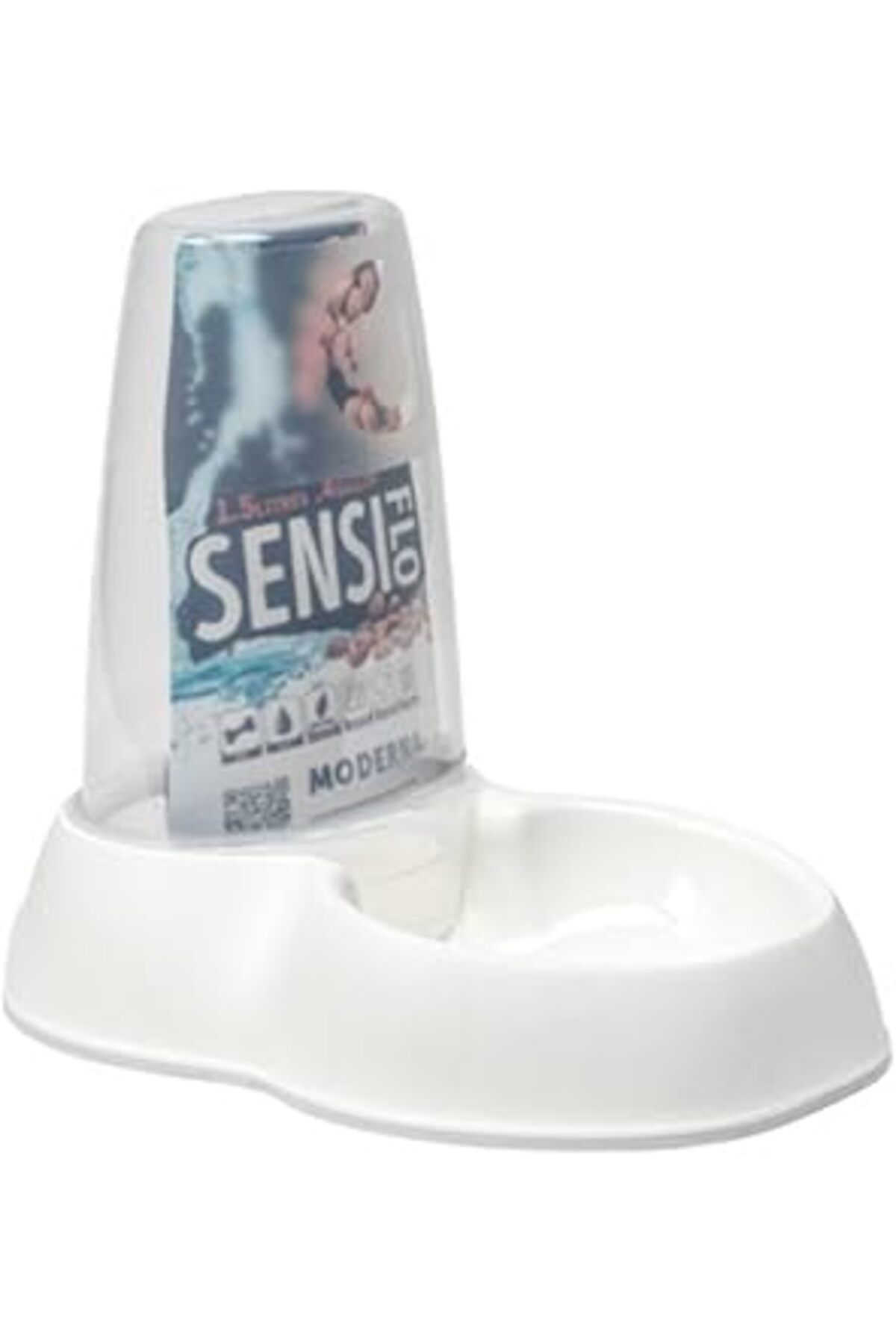 ASİTAN Moderna Sensiflo Mama Kabı - Beyaz 1,5 Lt
