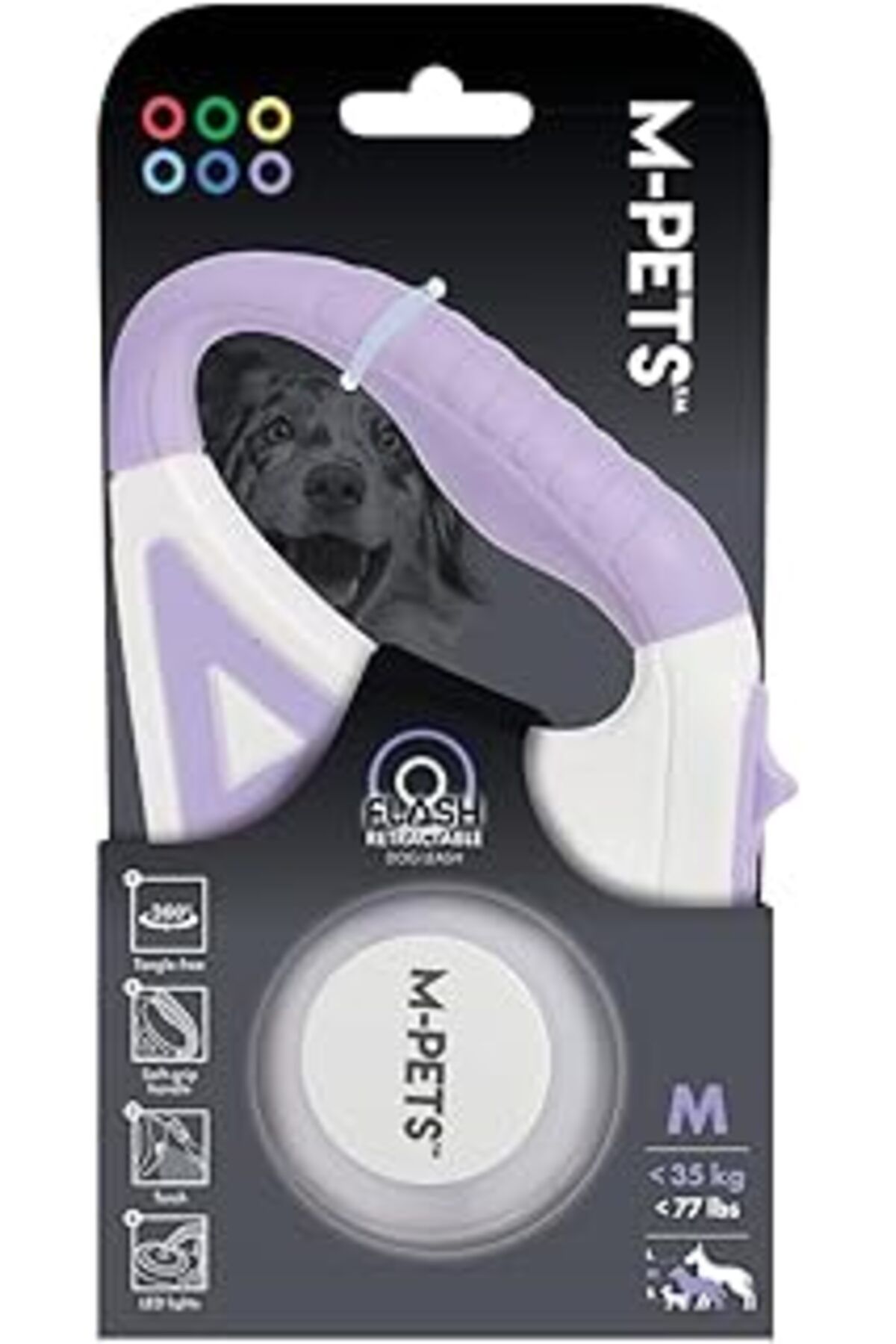 NETWORK ART M-Pets Flash Ledli Otomatik Gezdirme Şerit 5Mt, Purple